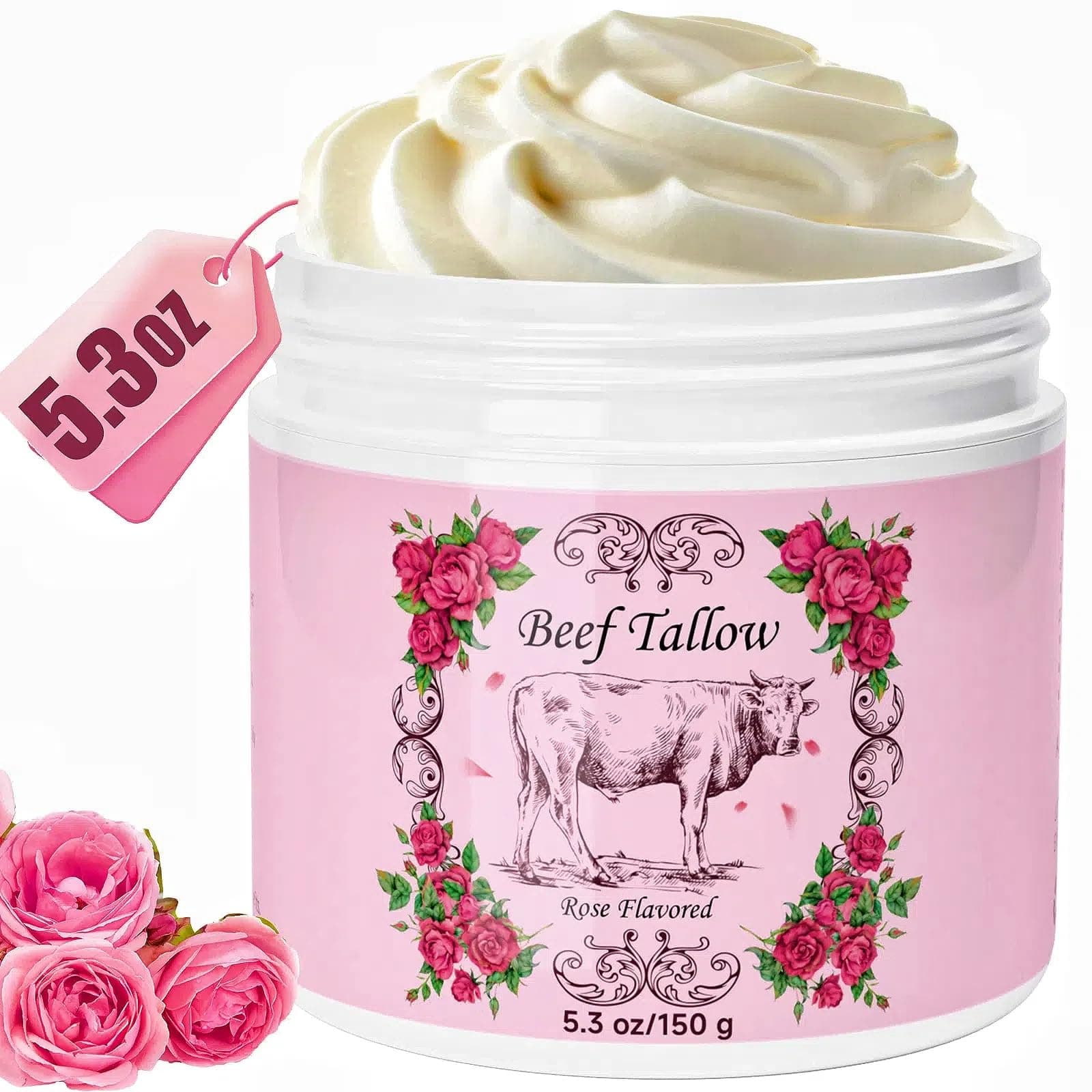 Outccogo Beef Tallow for Skin, Beef Tallow for Face,Face Moisturizer, 5.3 OZ ...