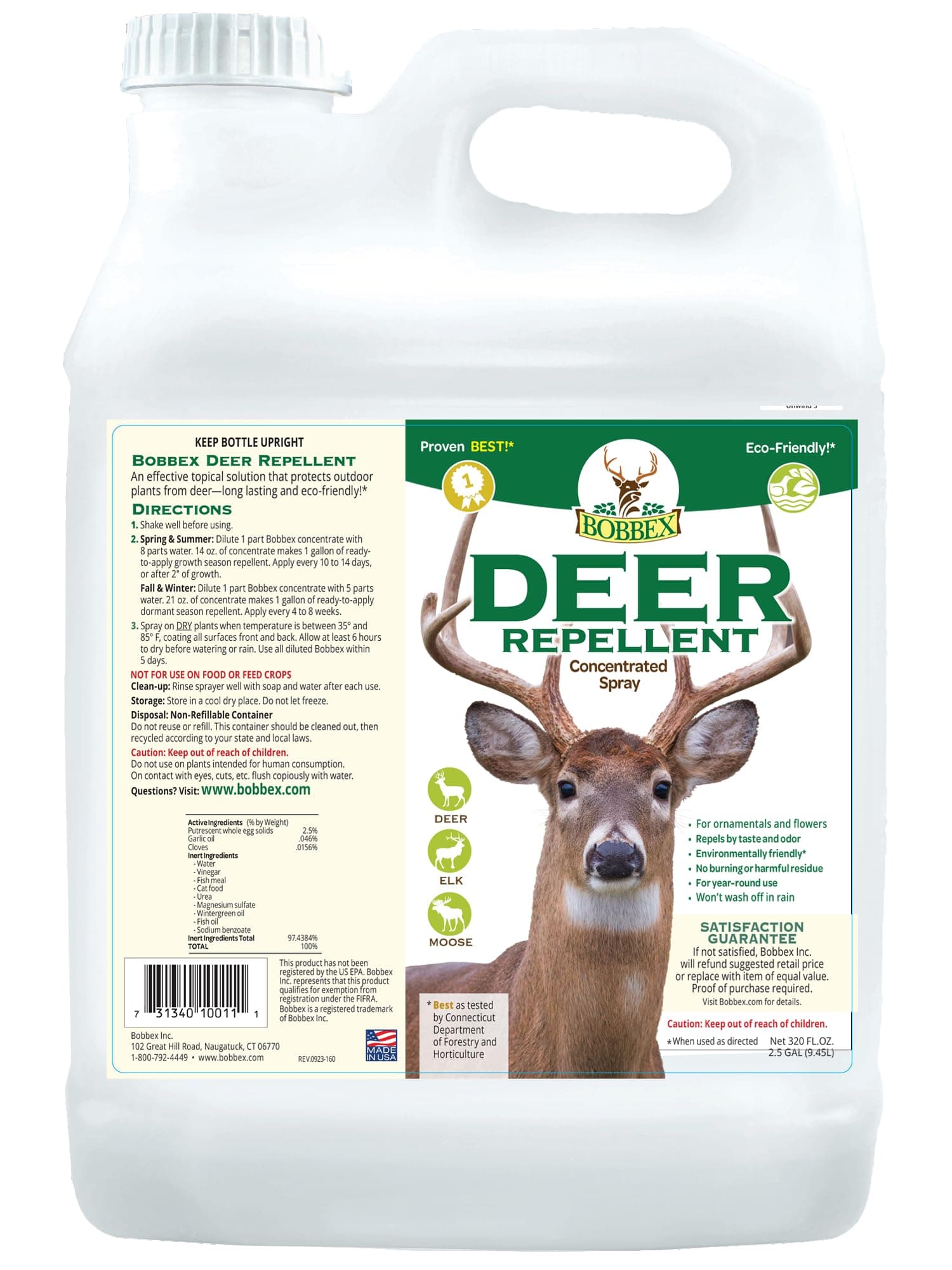 Concentrated Deer Repellent - Bobbex | Deer, Elk, and Moose Deterrent Concentrate (2.5 gal.) YF-43QX-BOCA