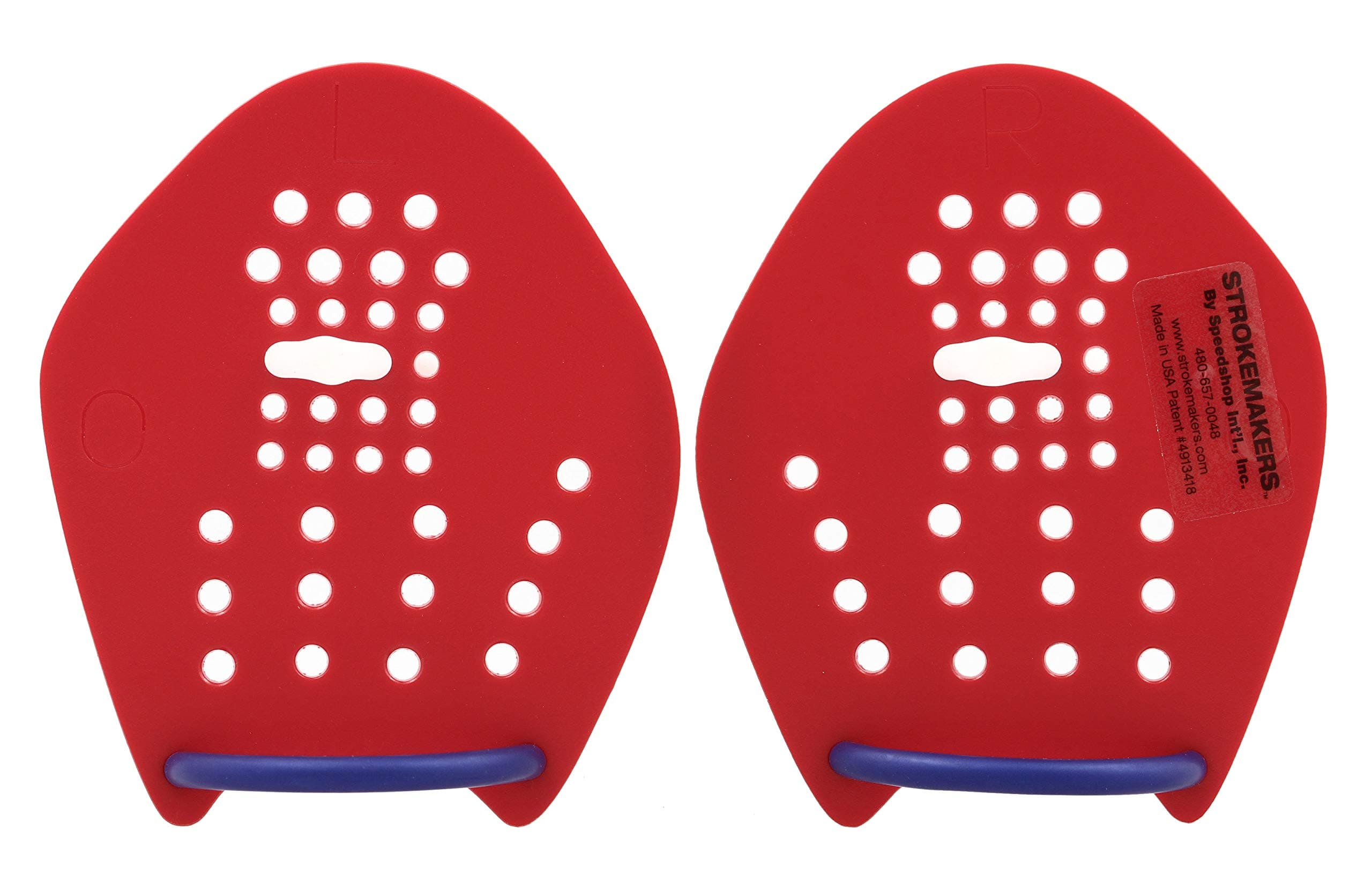 by Speedshop Int'l Swimming Hand Paddles for Swim Training - The Original Stroke Technique Paddle (Size 0, RED)
