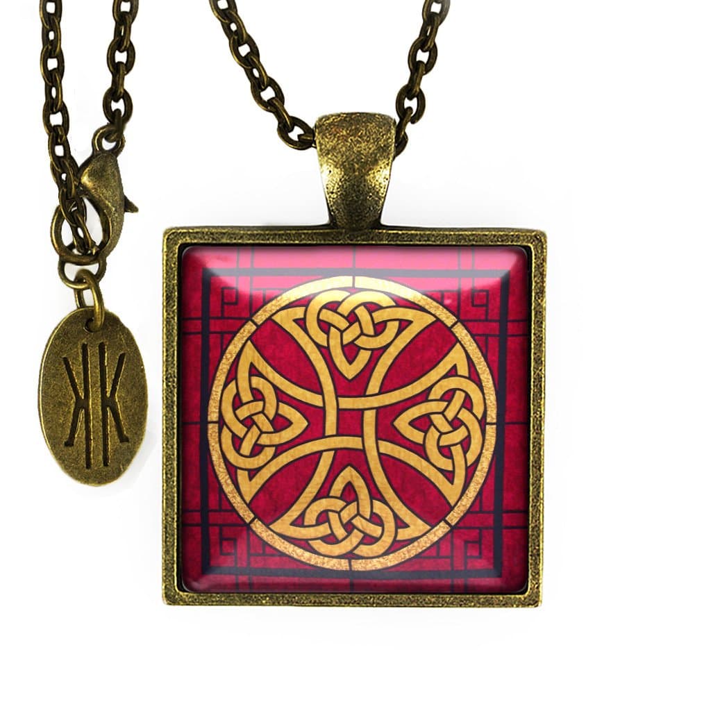 Kasket Kustoms Bronze Irish Celtic Knot Pendant Necklace 24"