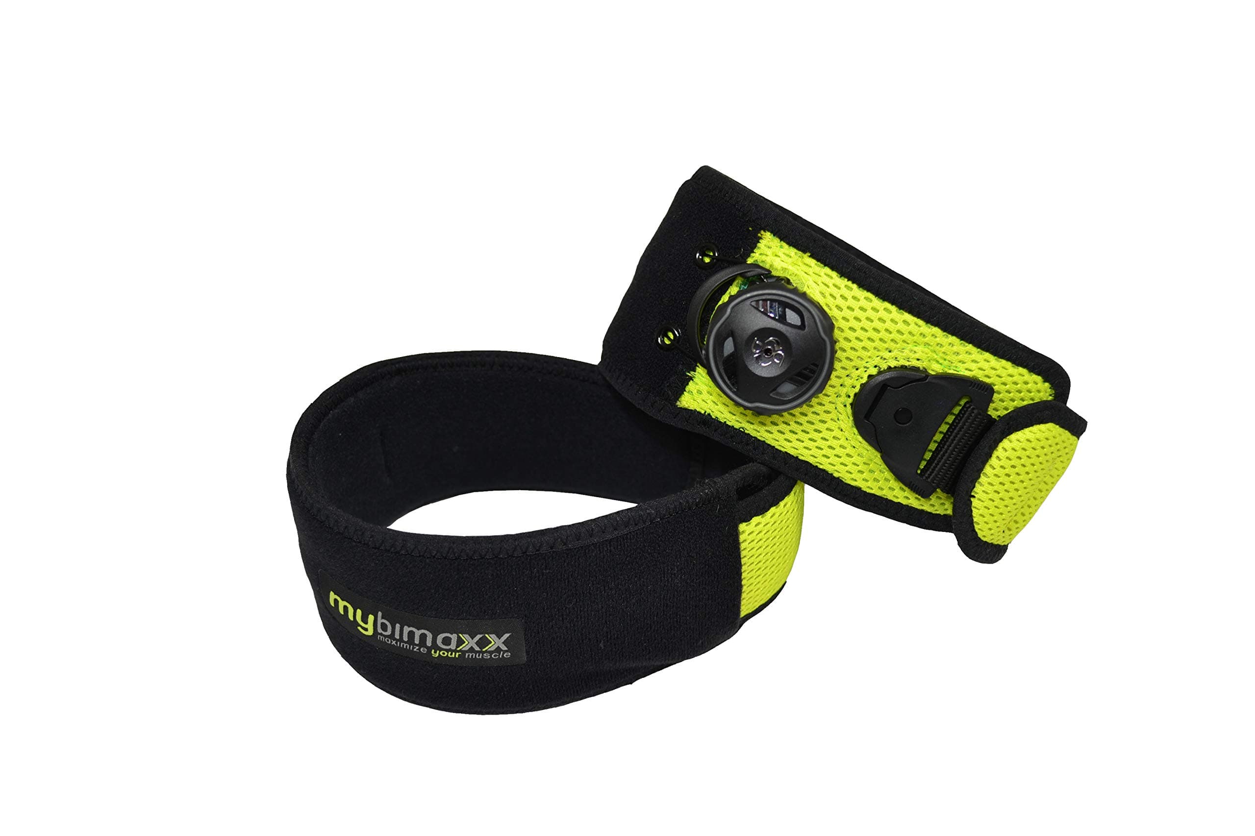 mybimaxx Unisex – Adults BFR Healthy and Fast Muscle Building Blood Flow Restriction Okclusion Training Flossing Circumference: 30-36 cm Colour Bandages, Lime, 30-36 cm