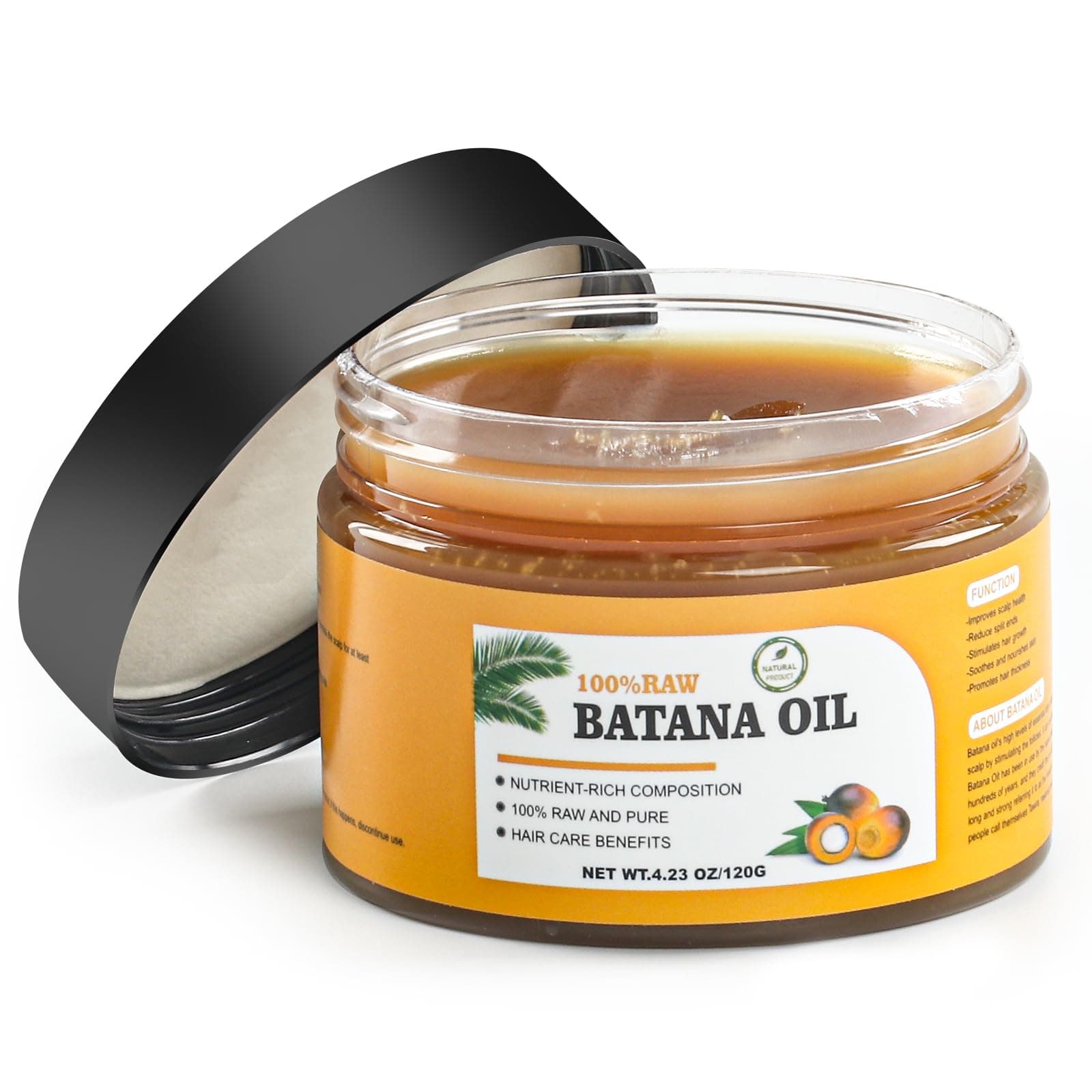 Andreyt Raw Batana Oil for Hair Growth, 100% Natural Pure Dr. Sebi Batana Oil from Honduras, Prevent Hair Loss, Promotes Hair Growth and Thickness for Men & Women