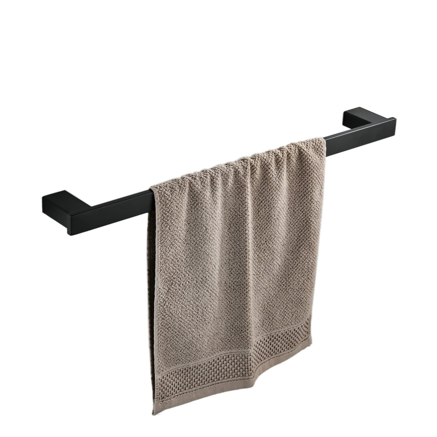 Towel Rail 40cm Wall Mount Black Color, SUS 304 Stainless Steel, Bathroom Towel Bar,Beelee BA8003B-40
