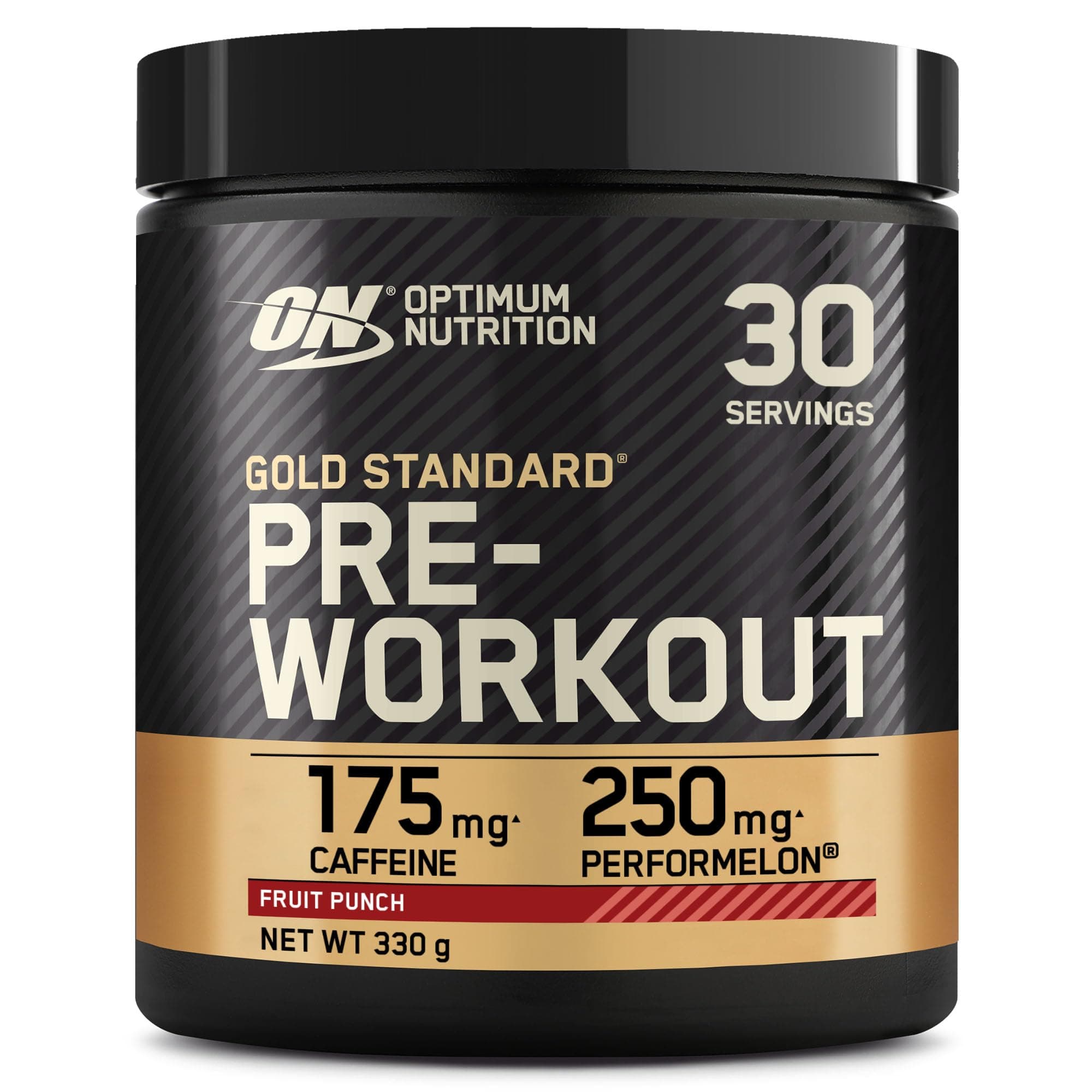 Gold Standard Pre Workout Powder, Energy Drink with Creatine Monohydrate, Beta Alanine, Caffeine and Vitamin B Complex, Nutrition Supplement, Fruit Punch Flavour, 30 Servings, 330 g