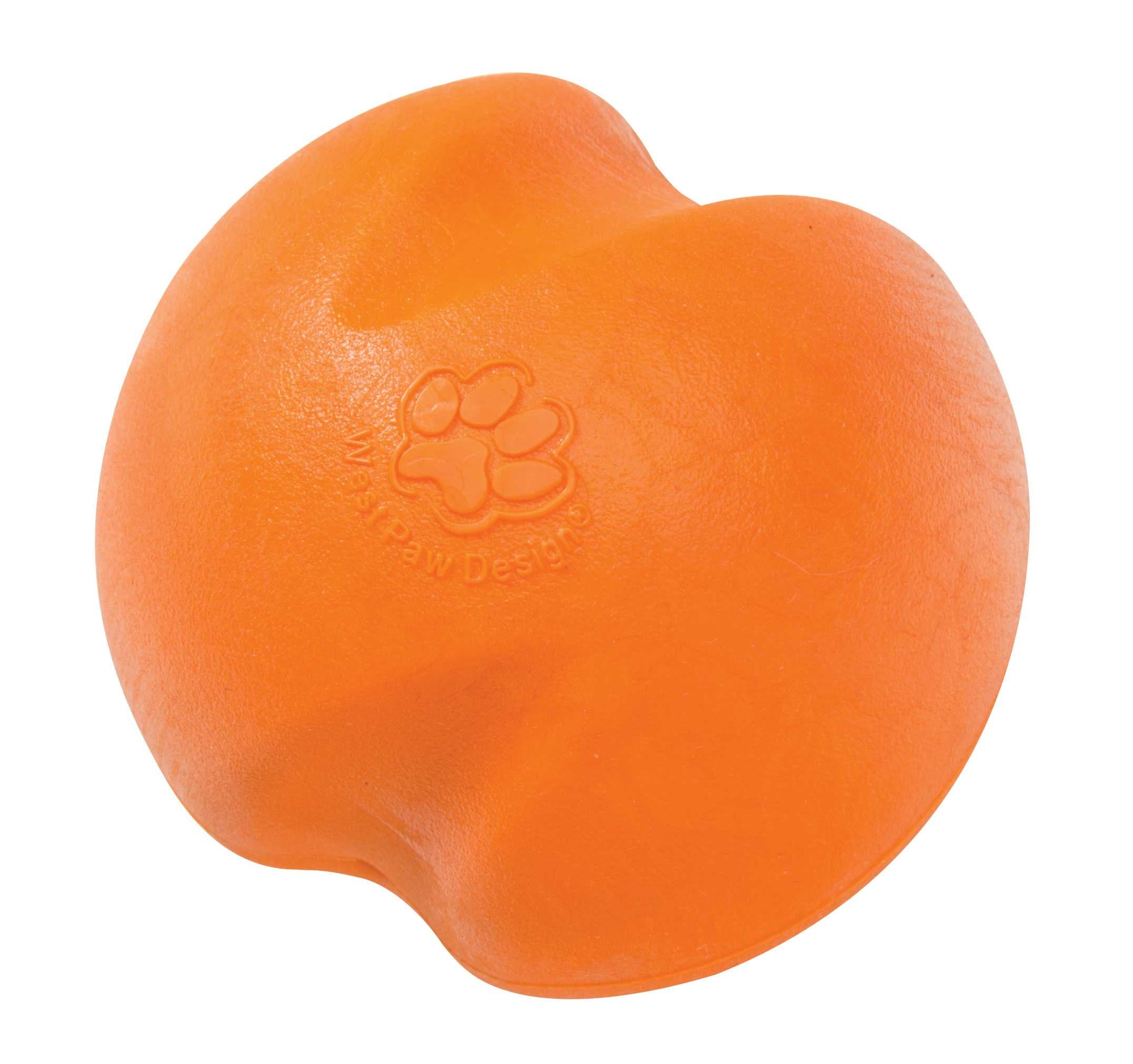 WEST PAW Zogoflex Jive Ball Dog Chew Toy – Bouncing Toys for Dogs, Fetch, Catch, Chewing, Play – Floatable, Recyclable Balls – Latex-Free, Non-Toxic, Dishwasher Safe Dog Toy, X-Small 2", Tangerine