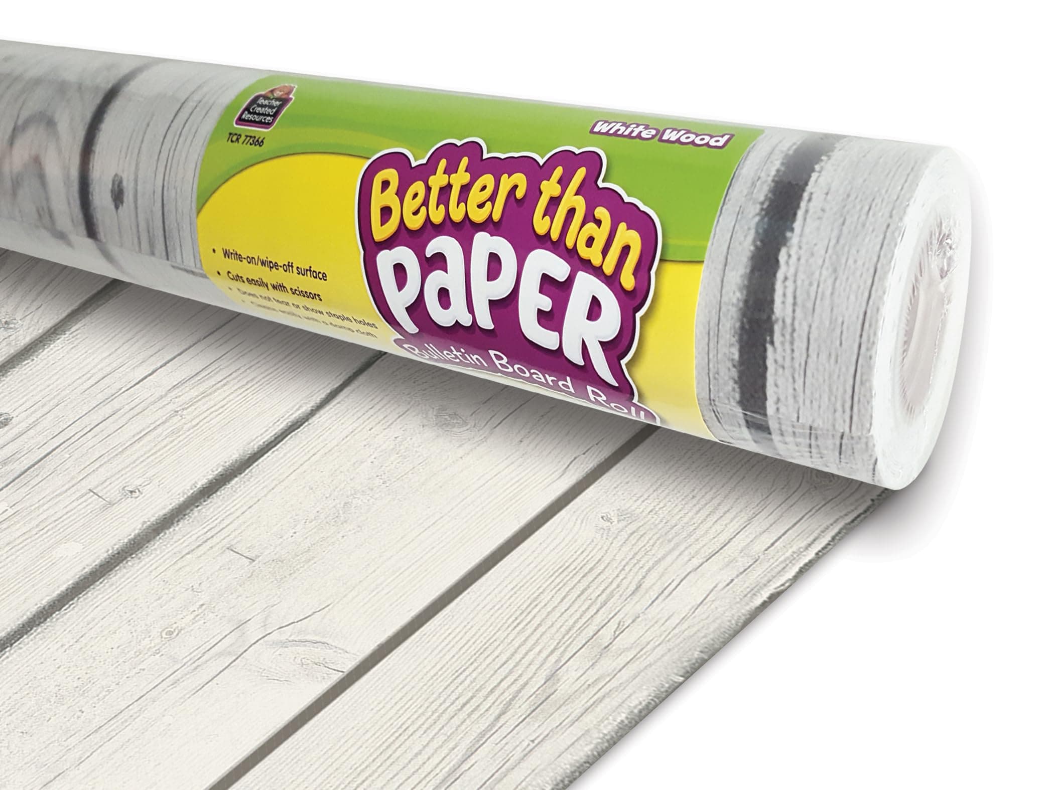 Teacher Created Resources White Wood Better Than Paper Bulletin Board Roll (77366)