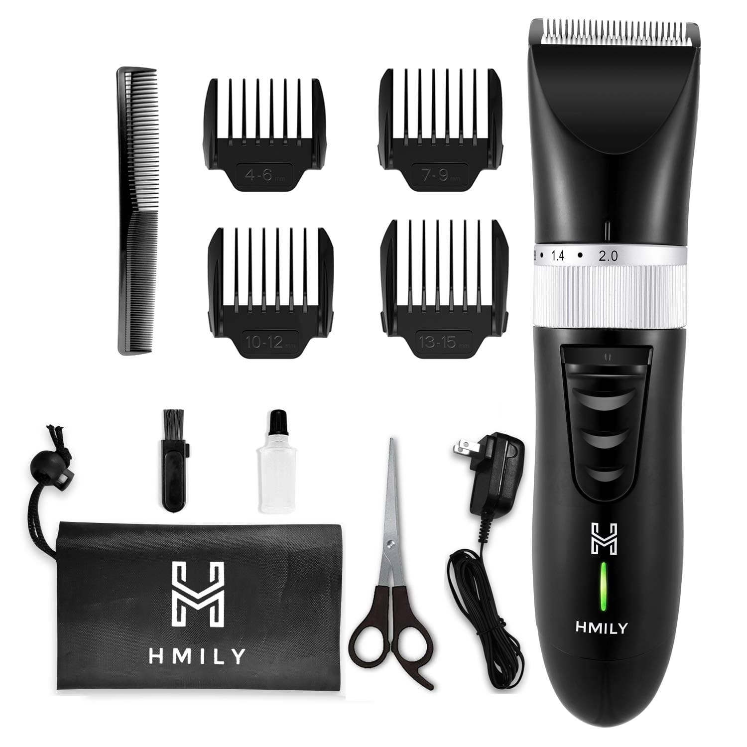 Hair Clippers for Men, Hmily Professional Cordless Hair Clippers Hair Trimmer for Man Rechargeble Haircut Kit with Ceramic Blade,Quick Charge Mens Hair Clippers for Family Use