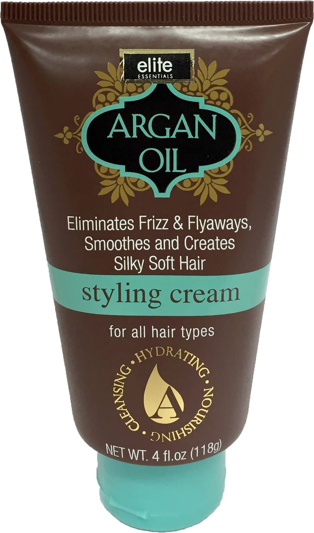 Argan Oil Hydrating Styling Cream 4 Ounce - Eliminates Frizz and Flyaways, Smooths and Creates Silky Soft Hair