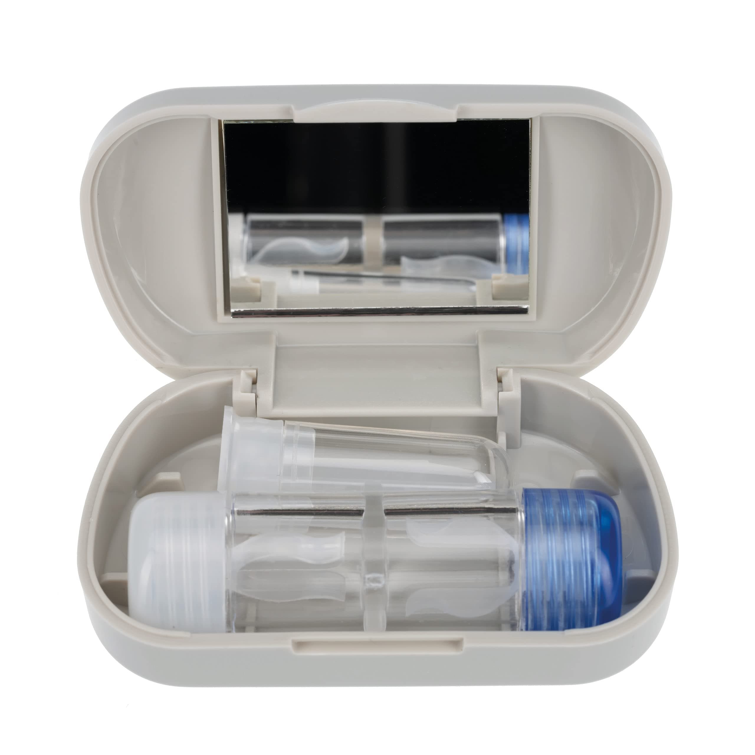 Travel Kit Gray RGP Hard Contact Lenses Mirror RGP Case & Suction Remover