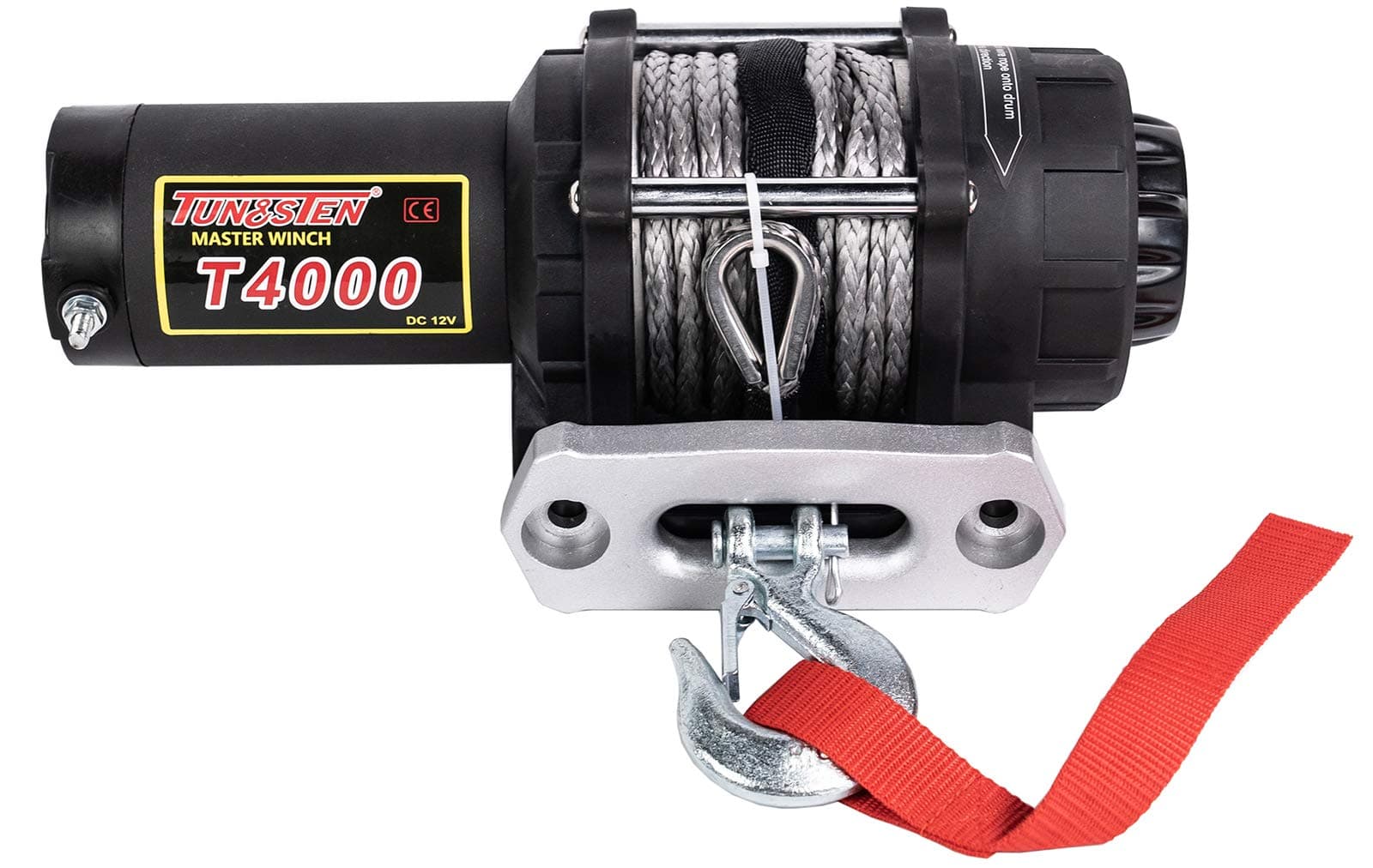 T4000S 1.9 HP ATV/UTV Electric Utility Winch with Hawse Fairlead and Synthetic Rope, 4000 lbs Capacity