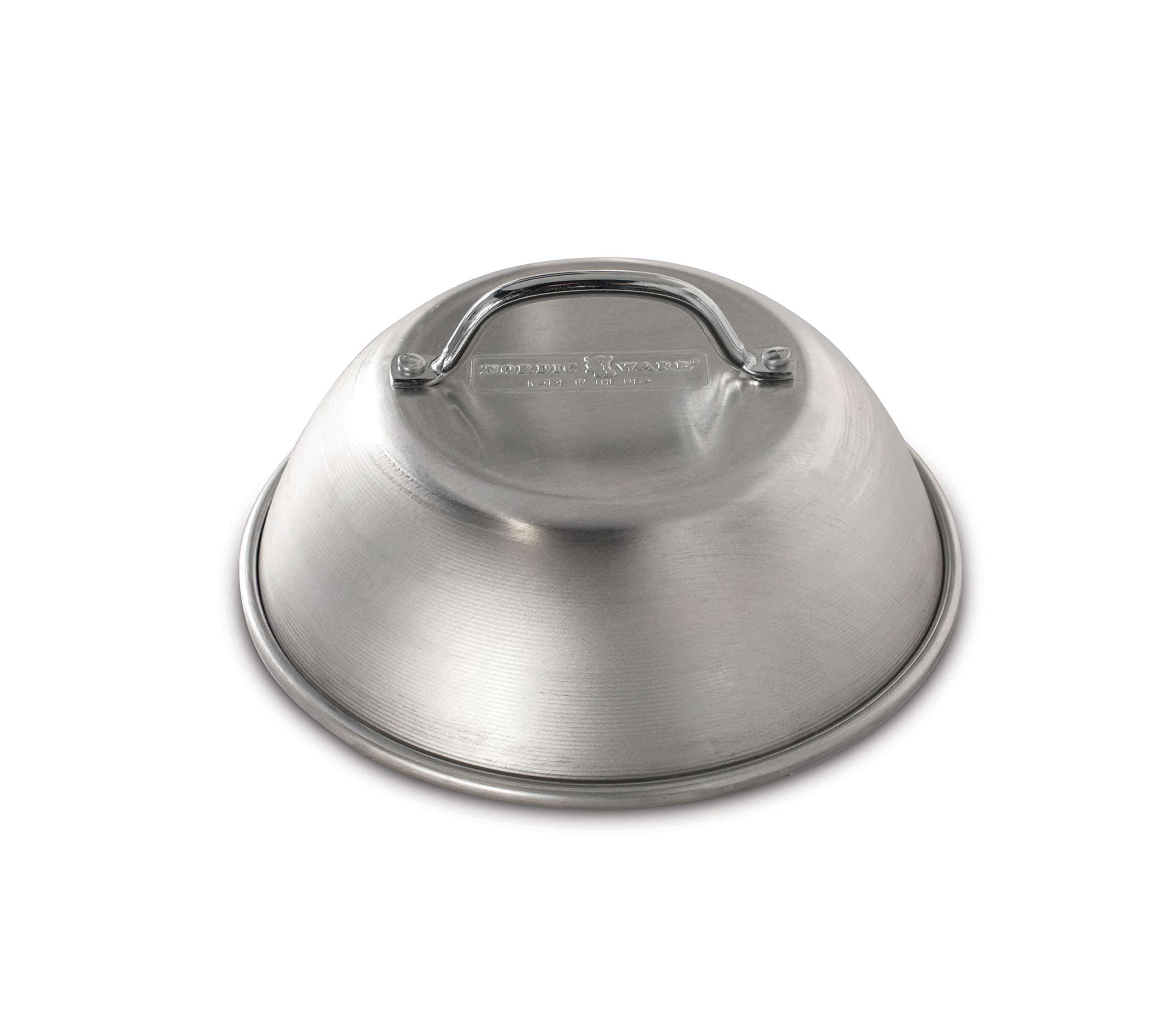 Nordic Ware 365 Indoor/Outdoor Cheese Melting Dome, Dome to Melt Cheese on Burgers, Dome for Melted Cheese, Aluminium Cheese Melter made in the USA, Silver