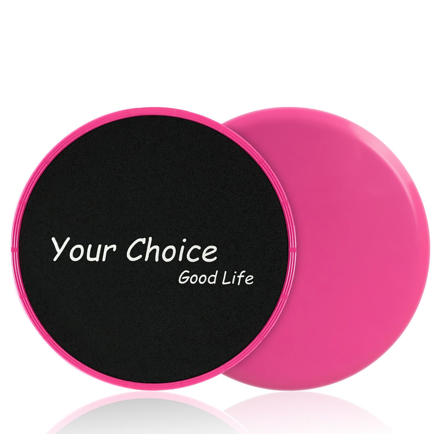 Your Choice (Pink) - Exercise Sliders Core Gliders Gliding Discs Fitness Equipment for Full Body Workout, Dual Sided for Carpet or Hardwood Floors, Compact for Travel or Home with Carry Bag and Ins...