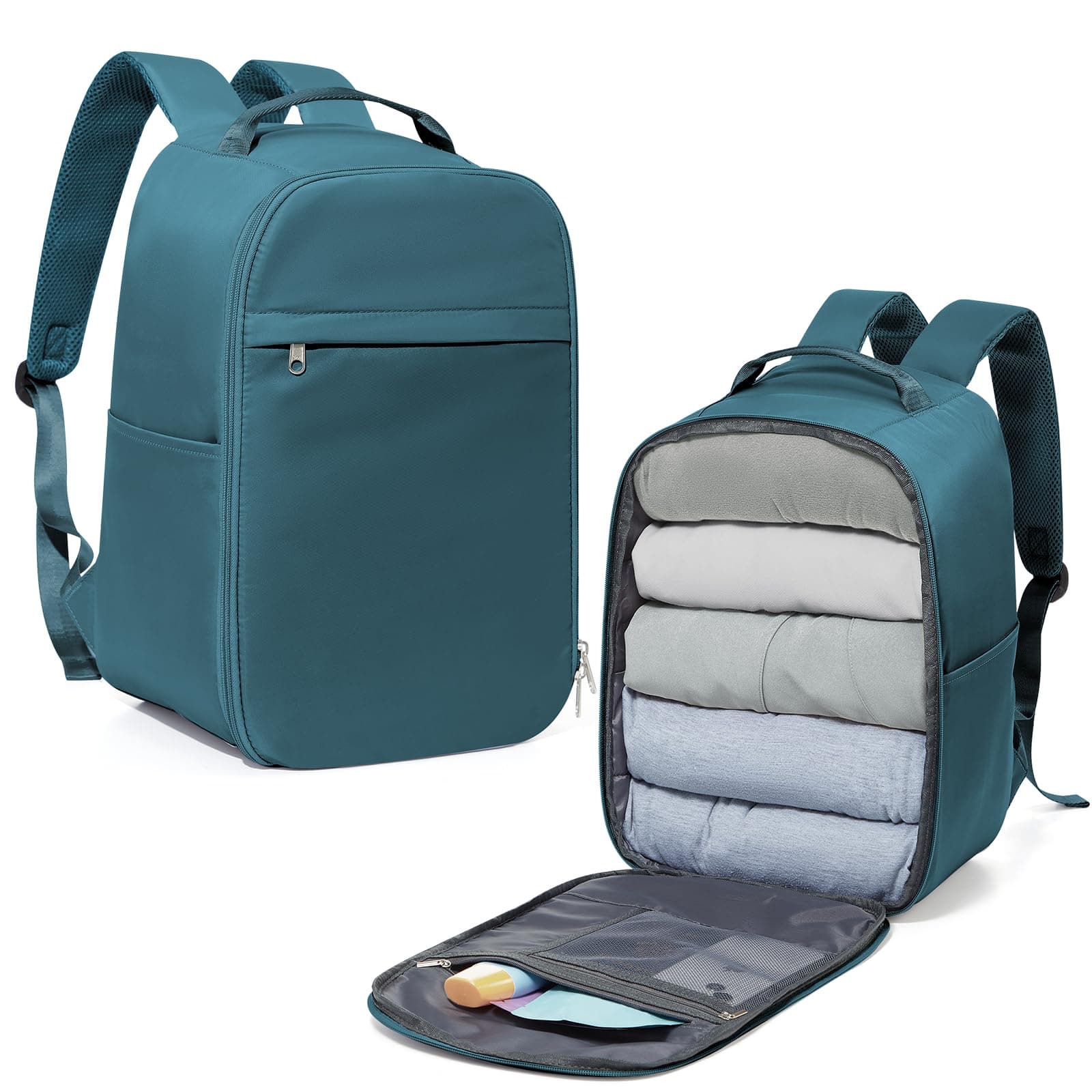 United Airlines Aprroved Personal Item Travel Bag, 20L Underseat Carry On Backpack, Ryanair Cabin Size 40x20x25 Water-Resistant Luggage Bag, Travel Essentials Backpack, Peacock Blue