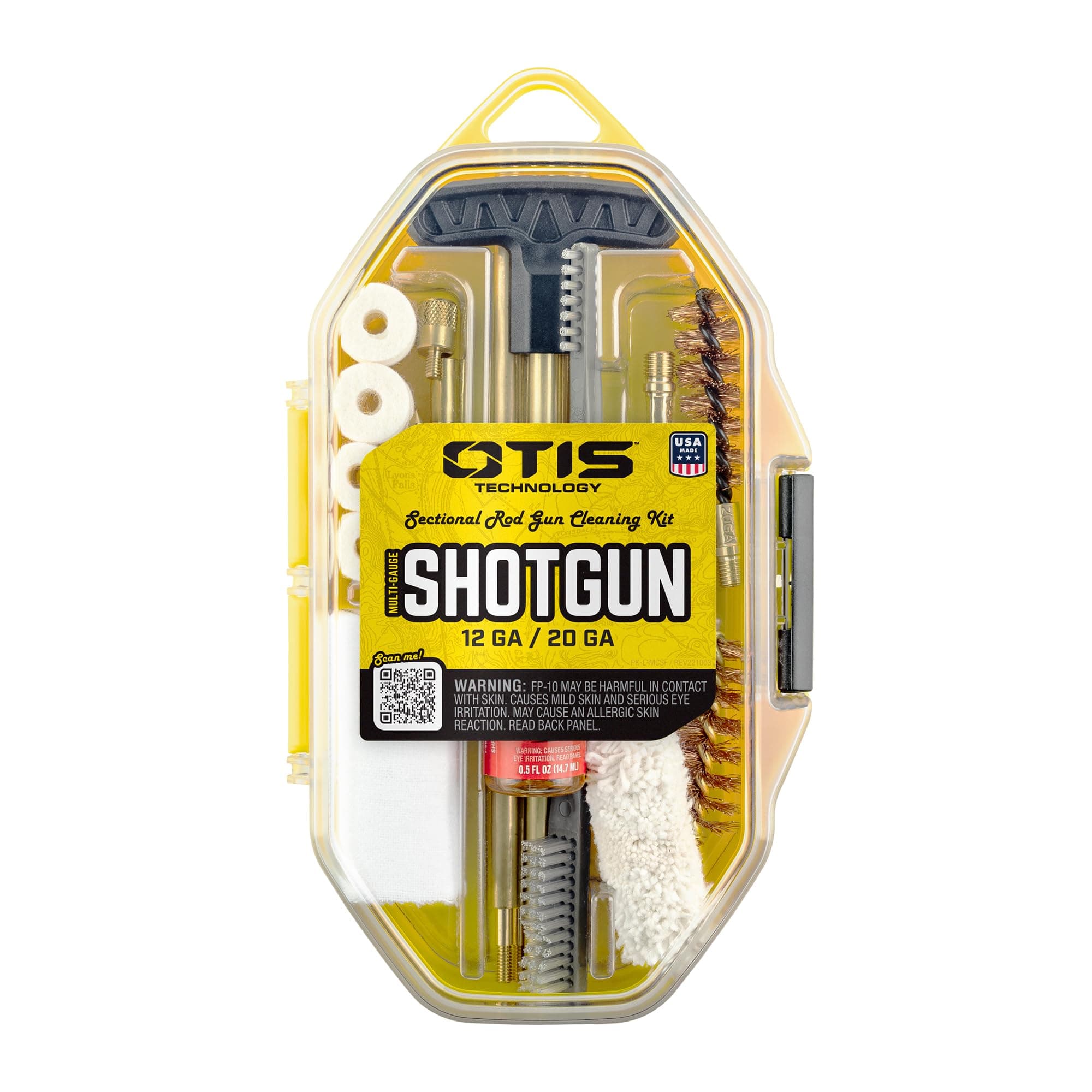 Otis Multi Gauge Shotgun Cleaning Kit, Includes 12 & 20 Gauge Brushes, Portable Design, Tools (FG-SRS-MCS)