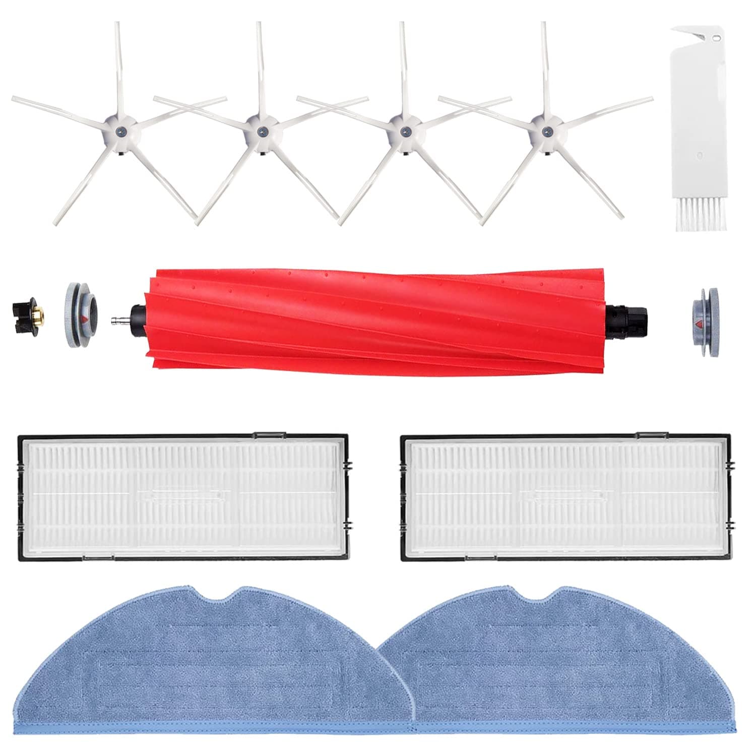 Avaenzo Replacement Parts Accessories for Roborock Xiaomi Mijia S7/S7 Plus T7S T7S Plus White Side Edge Brush Mopping Pad Cloth Rags Roller Main Brush Heap Filter