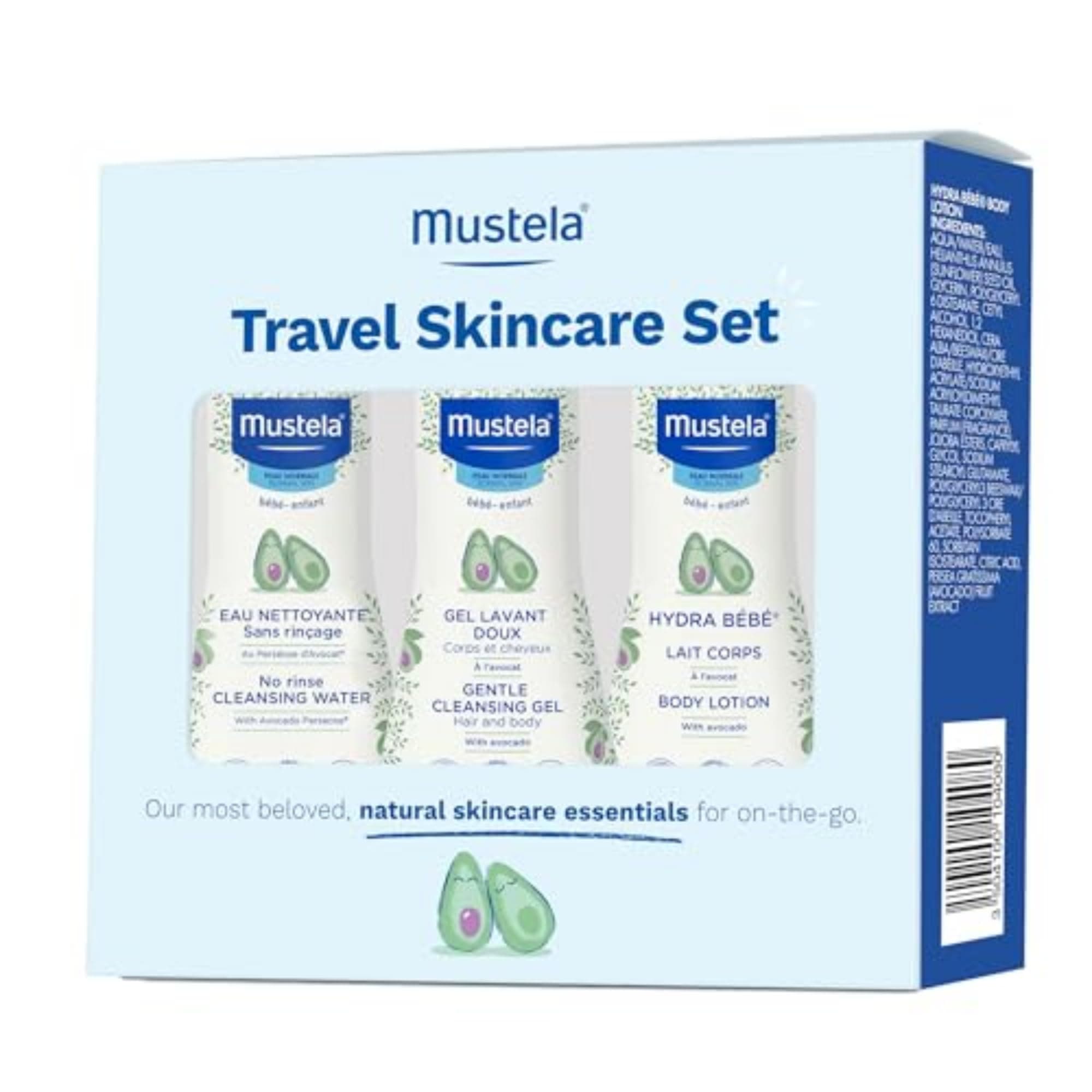Mustela Travel Skinscare Set - Baby Skin Care & Bath Time Set - TSA-Approved ...
