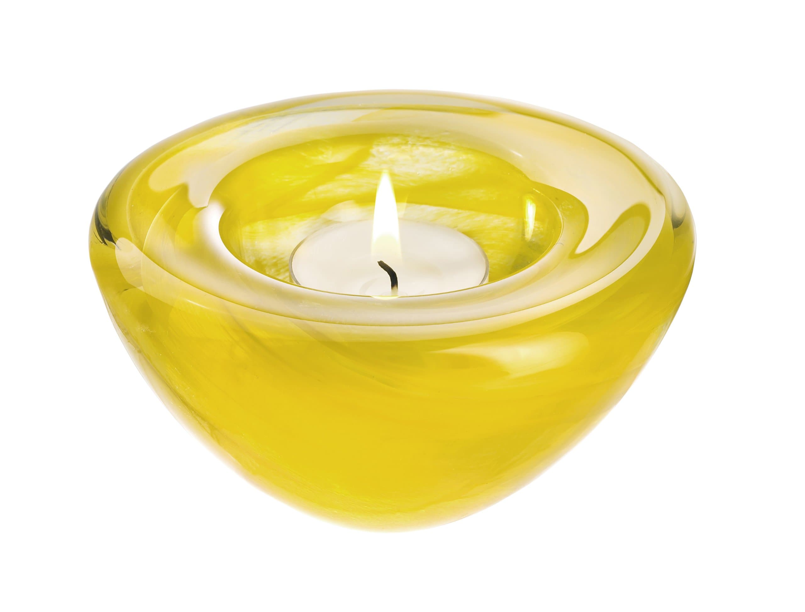 Kosta Boda Atoll Votive, Yellow