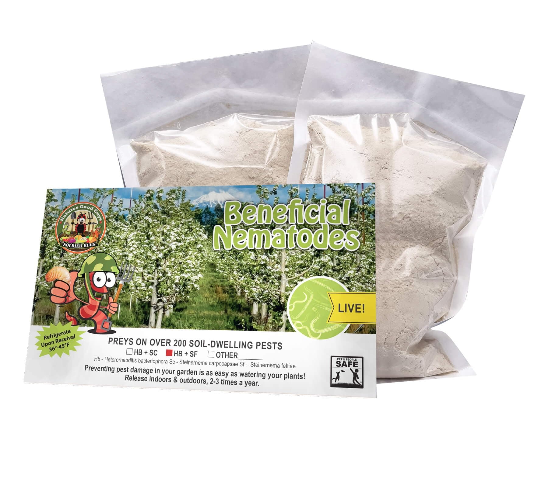 Live Beneficial Nematodes HB+SF (500 Million__Nematodes_HB+SF)