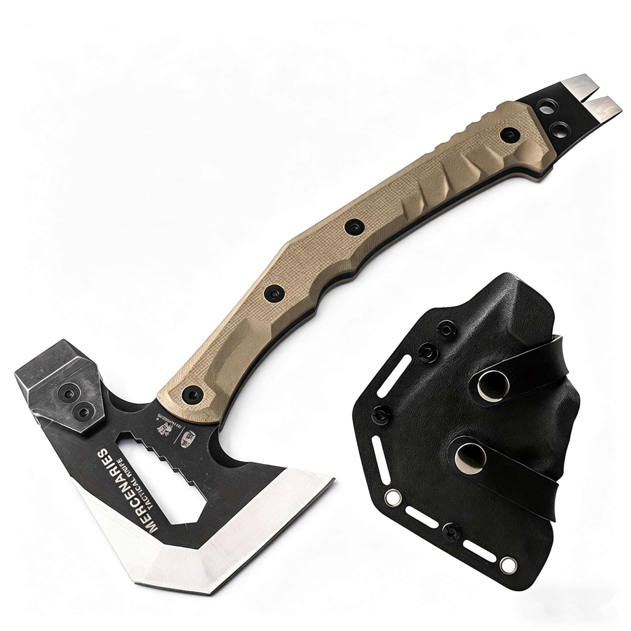 HX OUTDOORS Mercenarys Tactical Engineer Axes Multifunctional Explosion-Proof Axe Camping Artillery Fire Rescue Hammer Hiking Tools Yellow