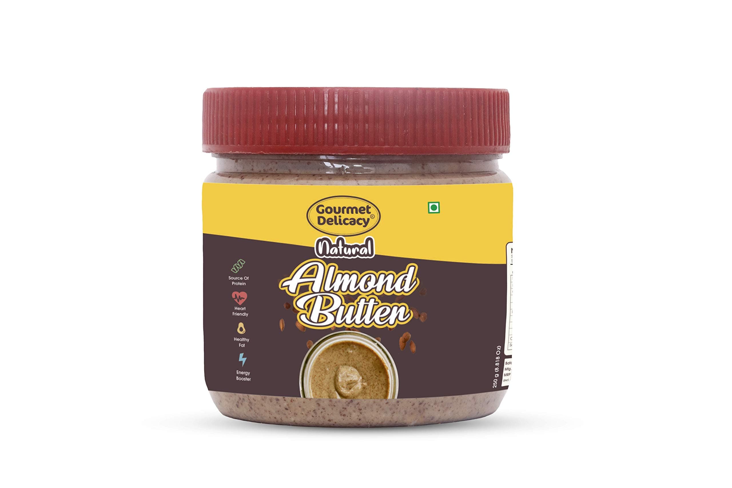 Gourmet Delicacy All Natural Almond Butter, 250g (Gluten Free, Vegan)