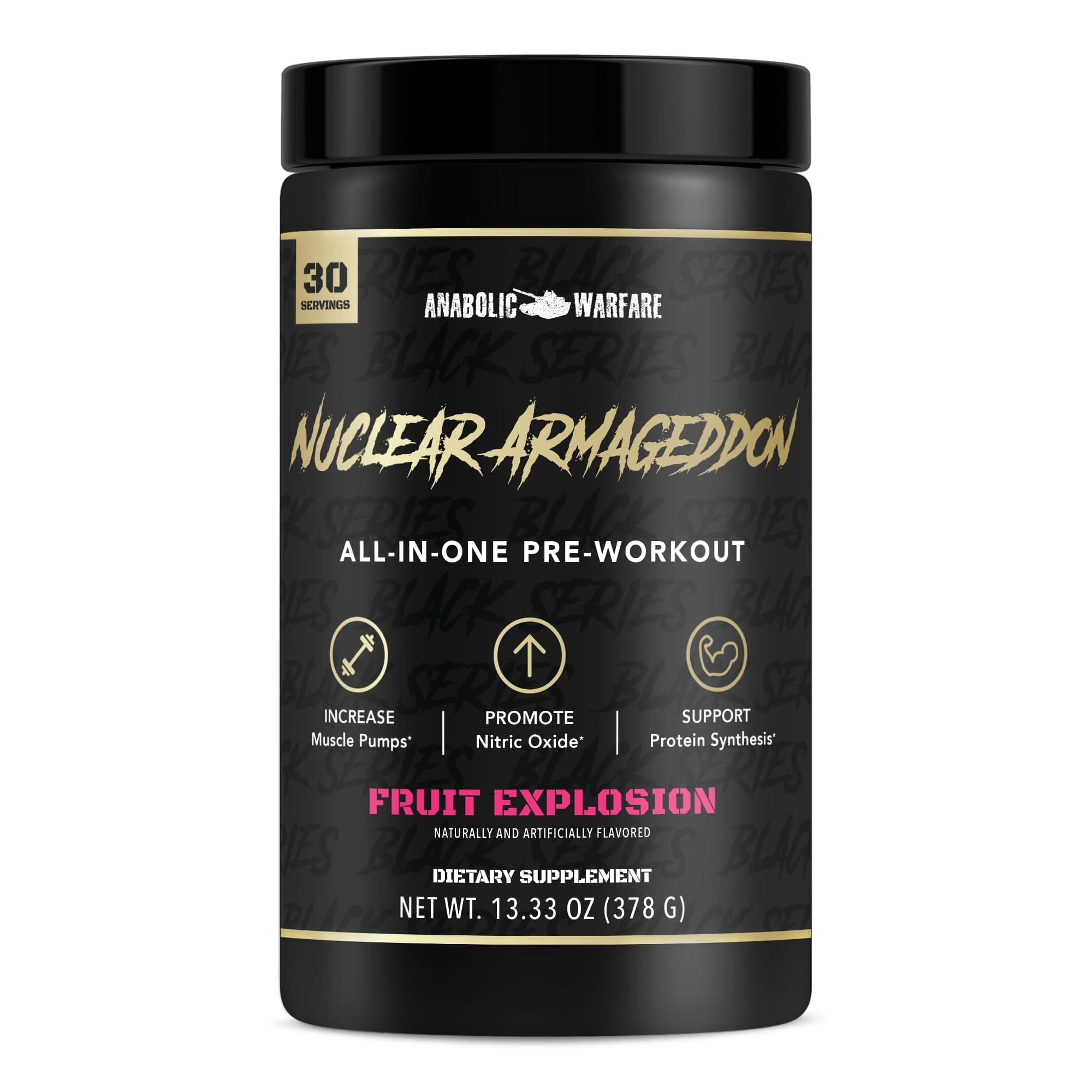 Anabolic Warfare Nuclear Armageddon Pre Workout Powder – Pre-Workout for Men & Women with L-Citrulline, Beta Alanine Powder and Caffeine (Fruit Explosion - 30 Servings)