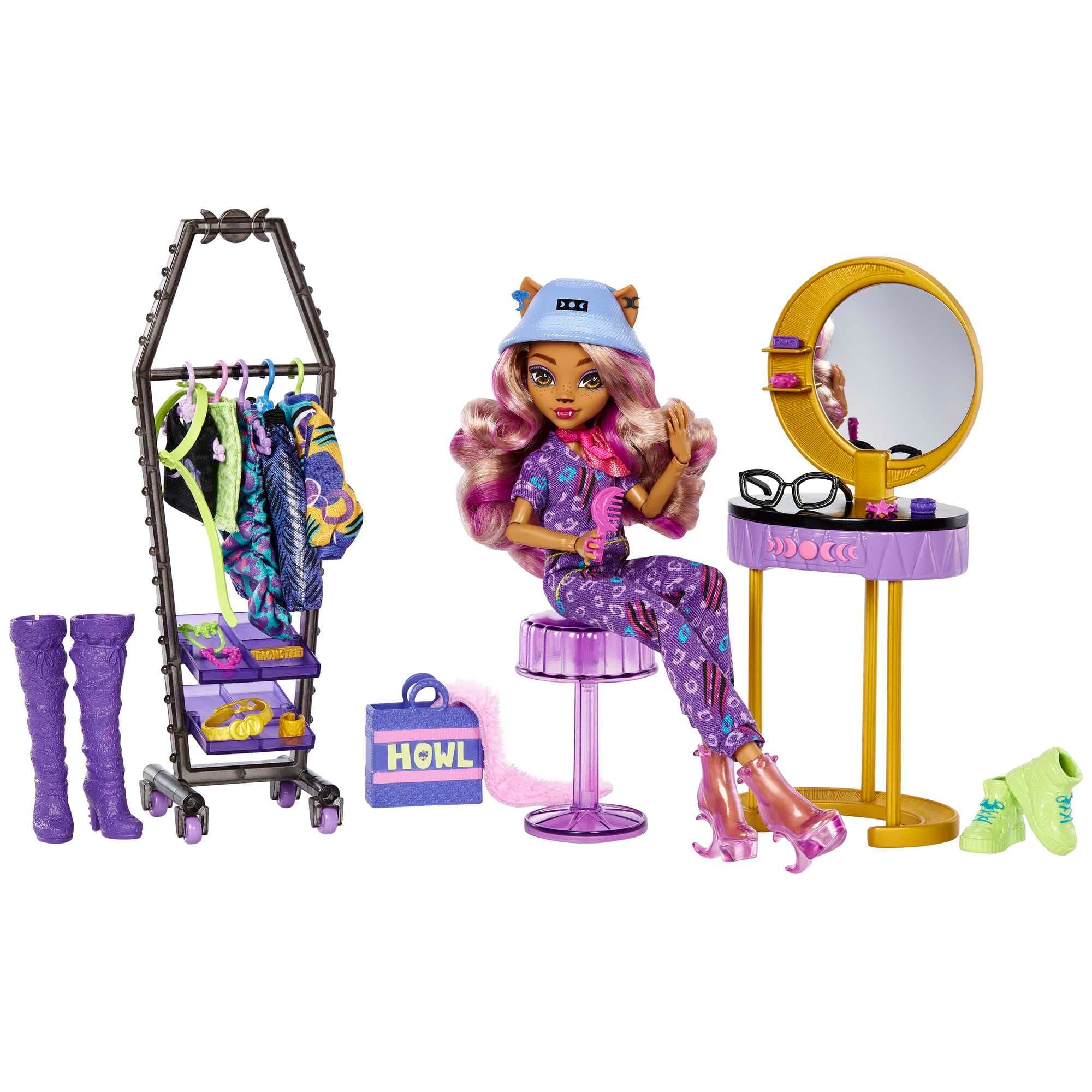 Doll & Playset, Clawdeen Wolf Boo-tique Studio with Fashion Accessories, 20+ Pieces for Mix-&-Match Outfits