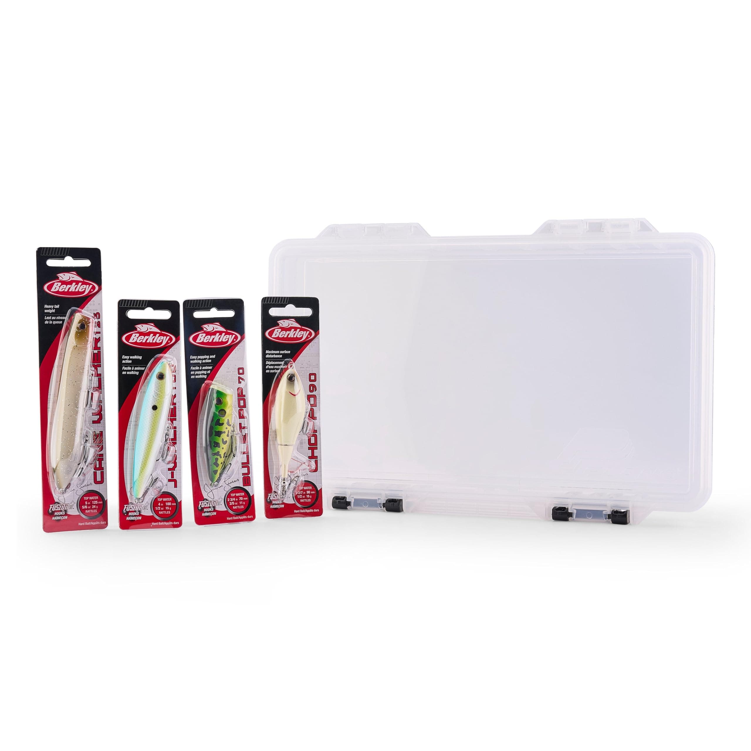 Choppo Topwater Fishing Lure, Perfect Ghost, Size 105, Cupped Propeller Tail for Balance of Sound and Spray, Equipped with Sharp Fusion19TM Hook