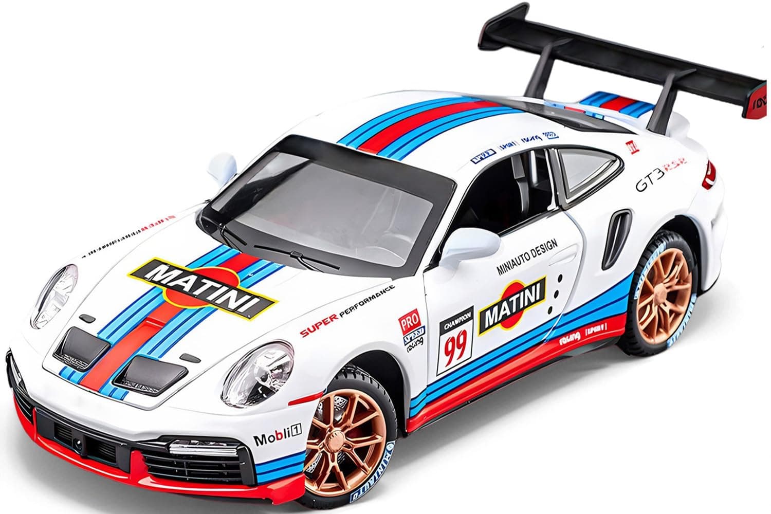 - Toy Cars for 911 GT3 RS RSR Turbo S, 1:32 Alloy Diecast Model Cars,Pull Back Car Toy with Light and Sound Gift Sports Race Car for Boys Age 3+ Gifts White