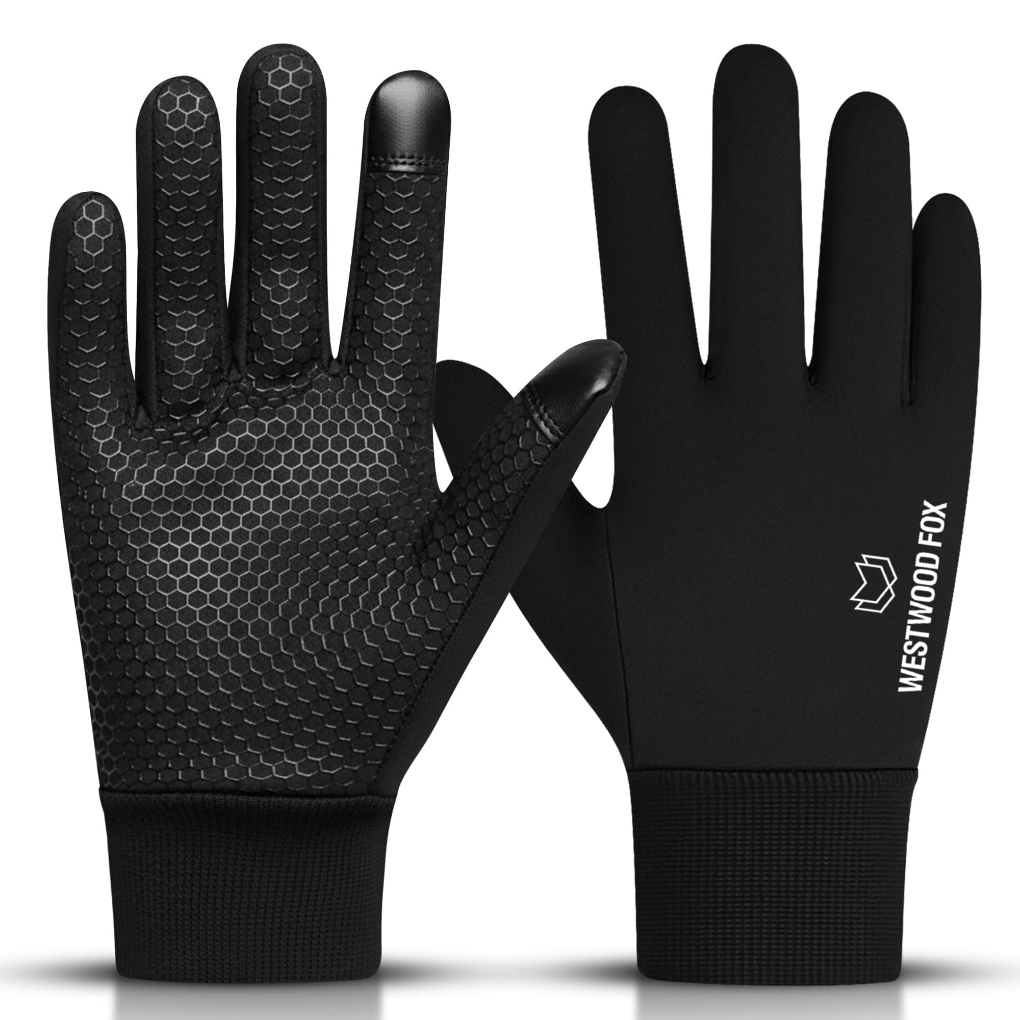 WESTWOOD FOX Kids Winter Thermal Cycling Gloves Boys Girls Flexible Grip Touchscreen Cycling Bike Gloves for Children Outdoor Sports Running Ski Football Anti-slip Lightweight Mitts