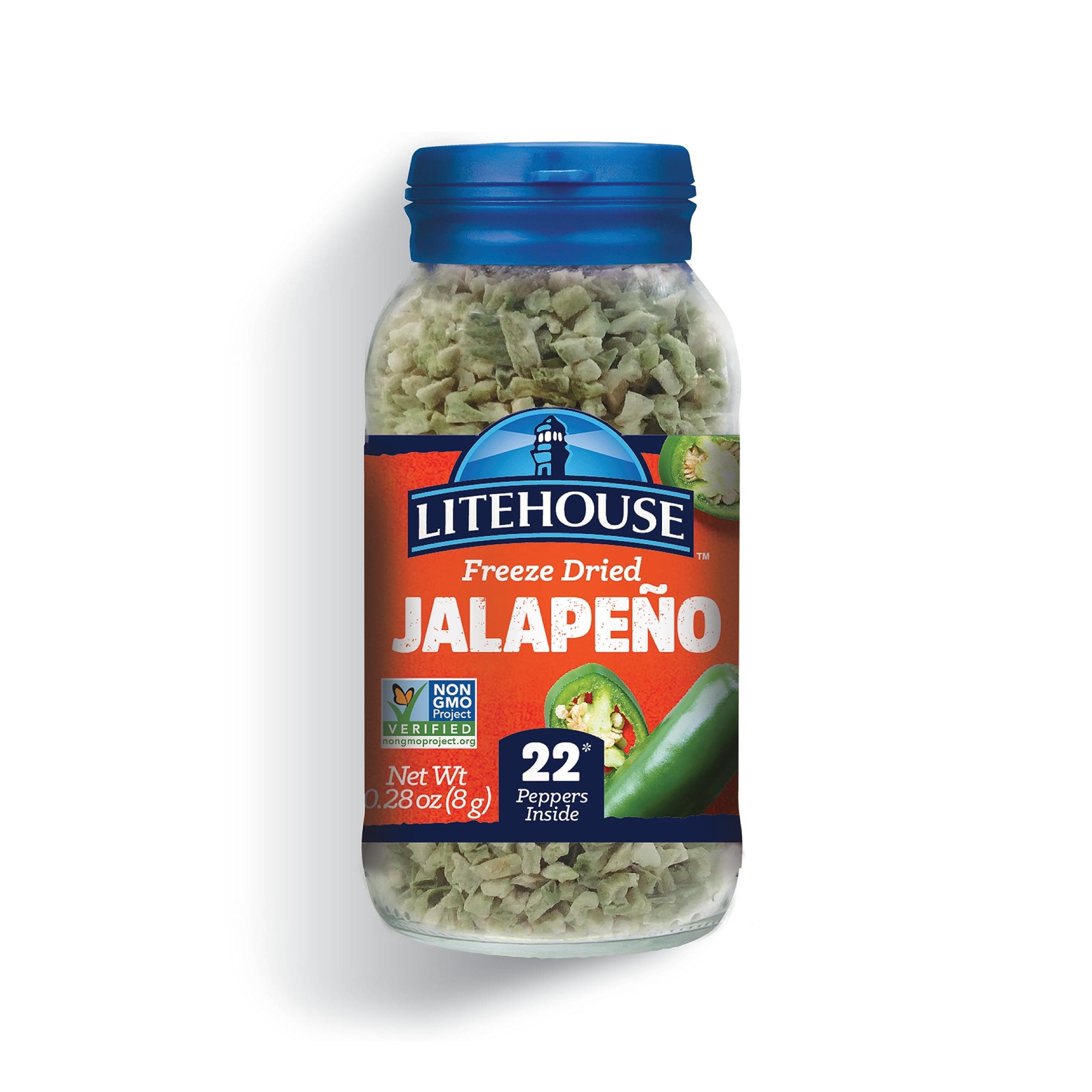 Litehouse Freeze Dried Jalapeno Peppers - Freeze Dried Pepper, Substitute for Fresh Jalapeno, Dried Pepper Flakes, Non-GMO, Gluten-Free - 0.39 Ounce, 2-Pack