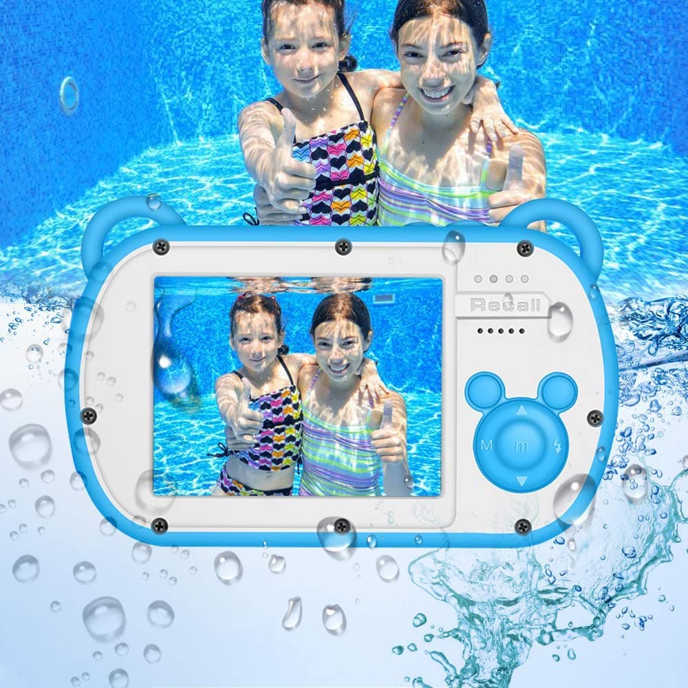Underwater Camera HD 1080P Waterproof Camera for Kids, 3-9 Years Old Boys Girls Toys Camera for Children Gift Flash and Mic Swimming