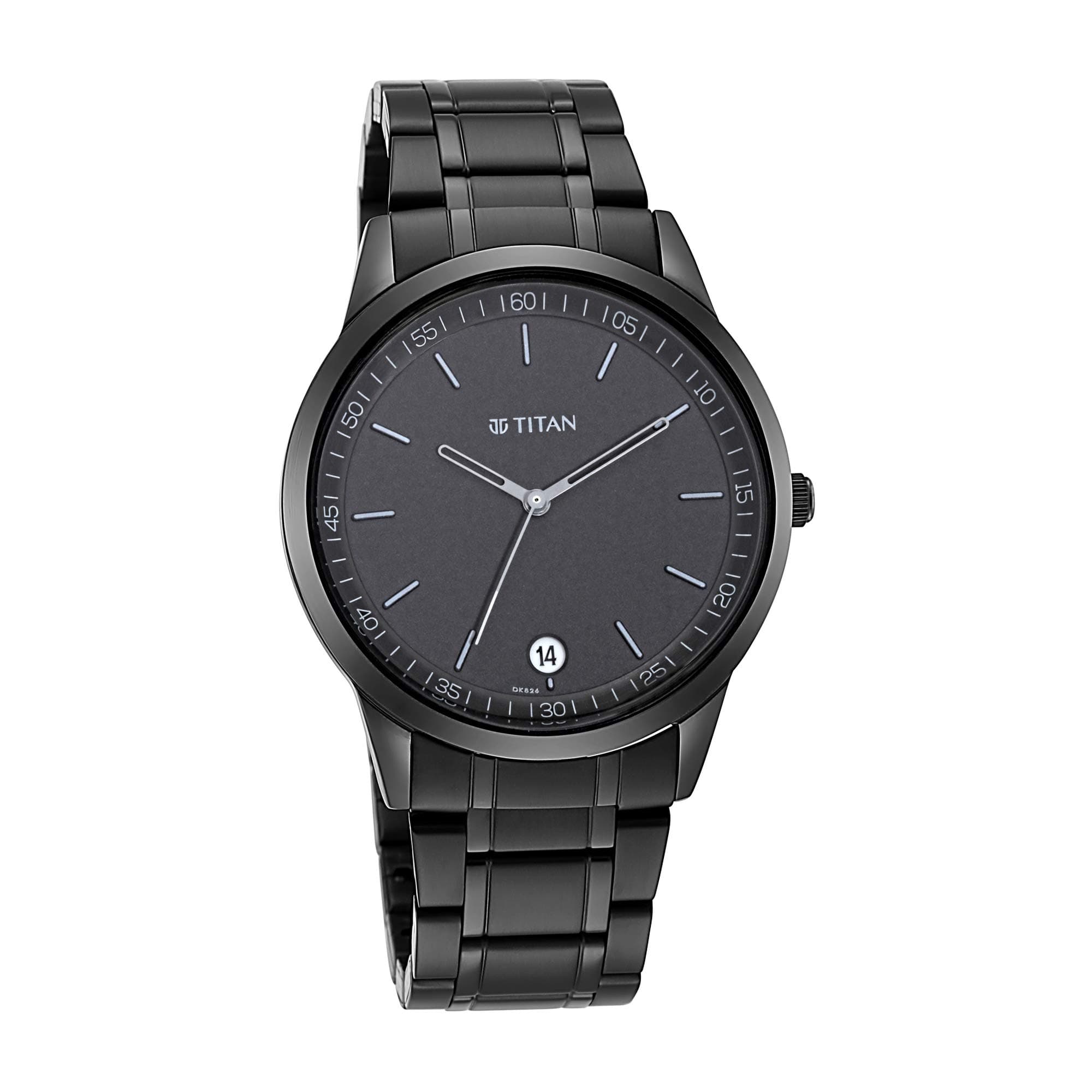 Timeless Style Watch: Refined Black Dial and Metal Strap for Men - 1806NM01