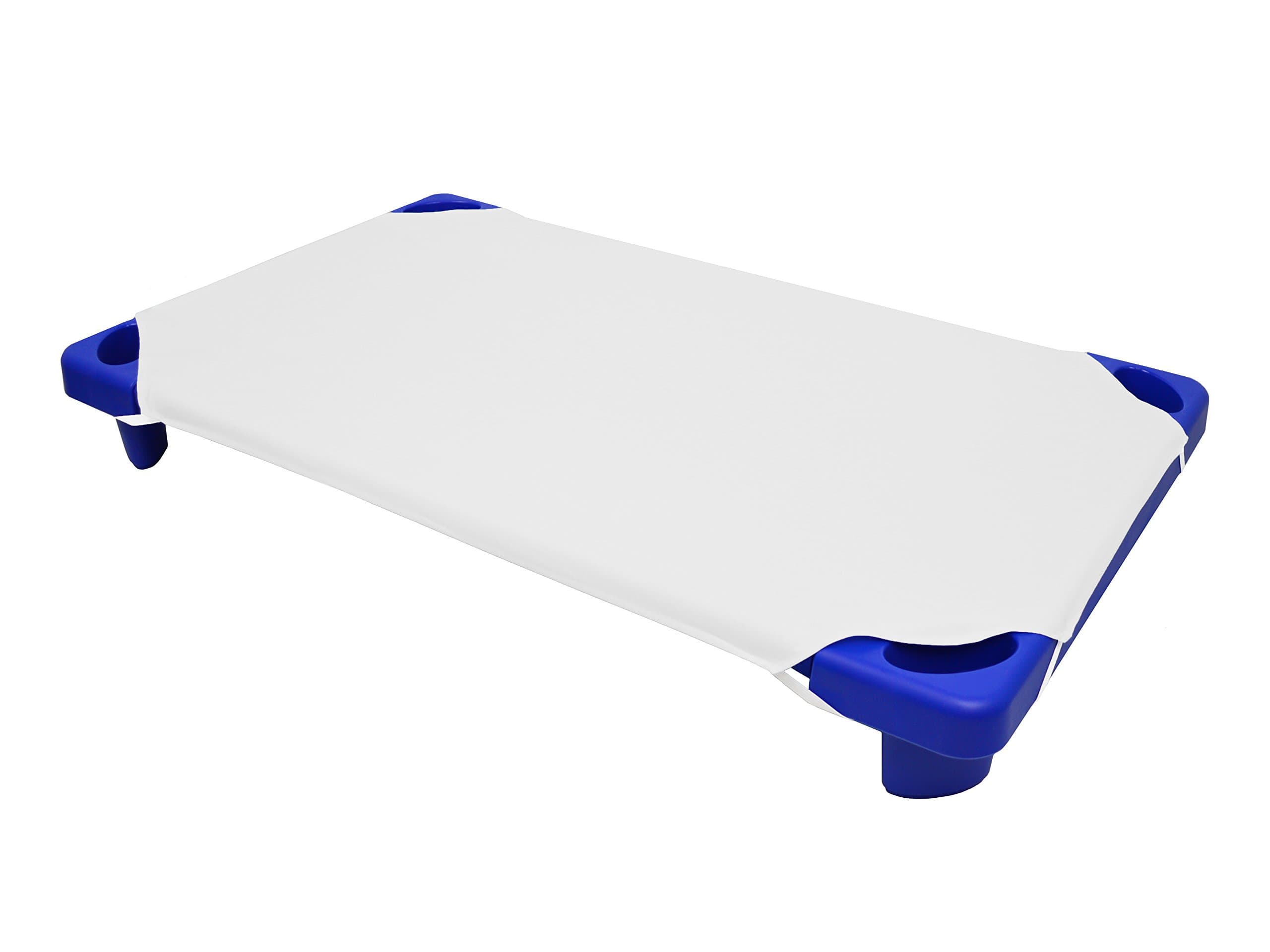 Cotton-Polyester Blend Toddler Cot Sheet 23" x 40" - Soft & Breathable Cot Sheet for Daycare and Preschool, White