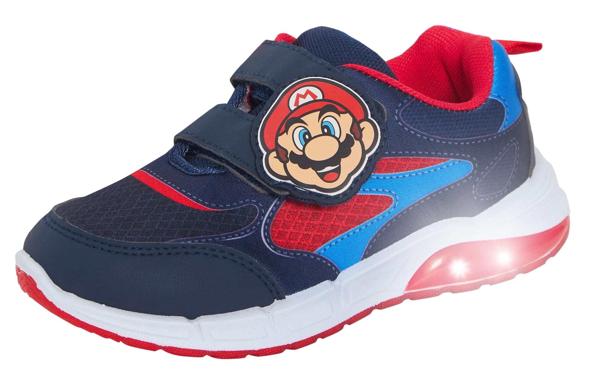 Super Mario Brothers Boys Light Up Trainers Kids Nintendo Flashing Lights Sports Shoes