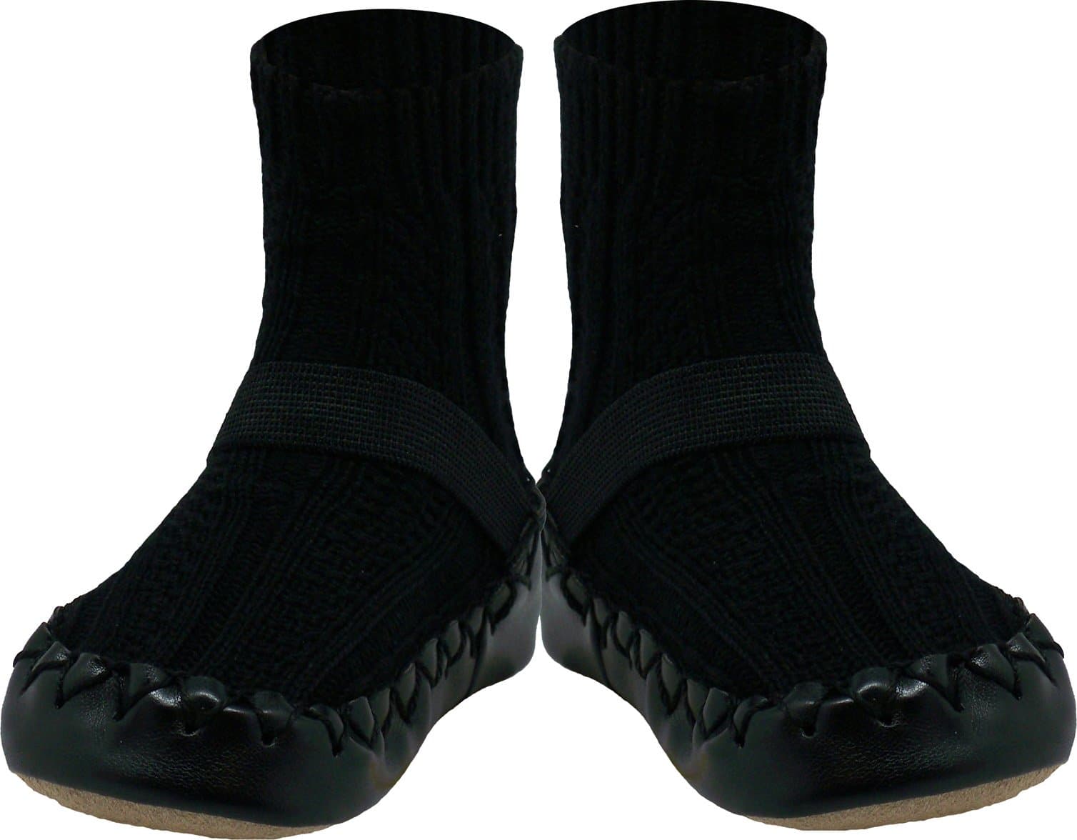 Konfetti Cable Knit Swedish Moccasin Slipper Socks