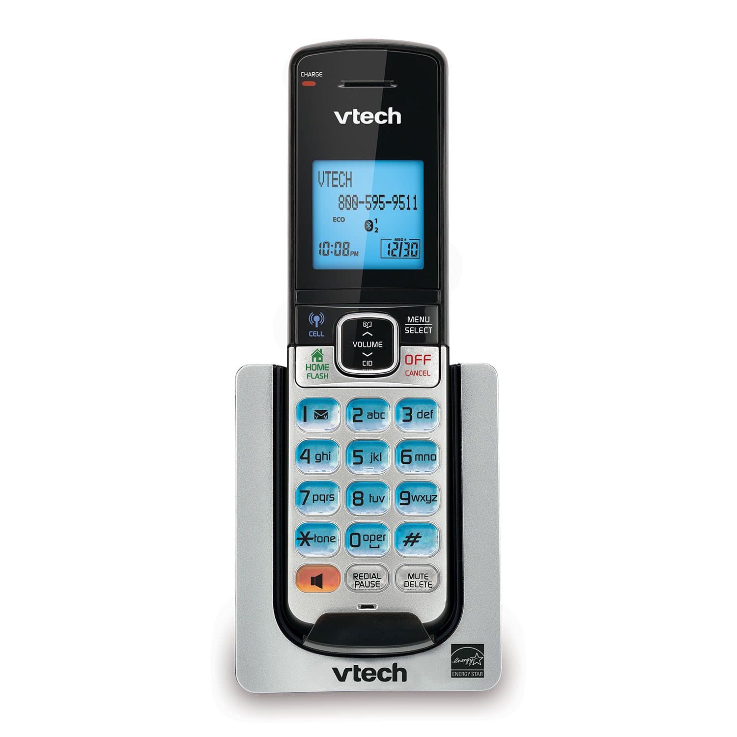 VTech DS6600 Accessory Cordless Handset, Silver/Black | Requires a VTech DS6611 or DS662X Series Cordless Phone System to Operate