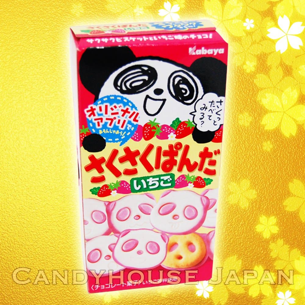 Japan Kabaya SAKUSAKU PANDA Cookie Strawberry flavor Japanese snack