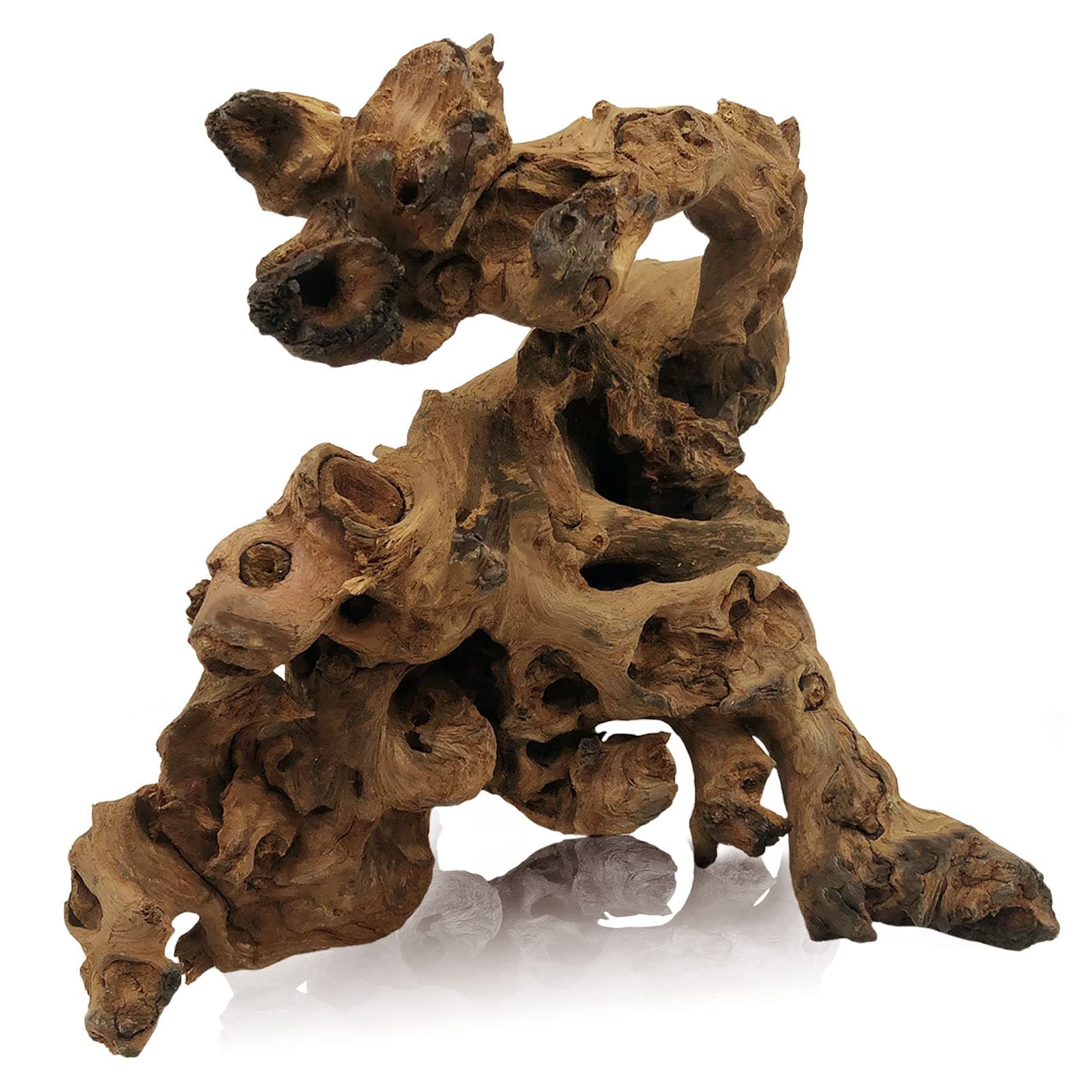 Tfwadmx Large Aquarium Driftwood Decoration Natural Wood Branches, 9-14" Fish Tank Driftwood Decoration, Terrarium Mopani Wood for Aquarium Freshwater Reptile Tank