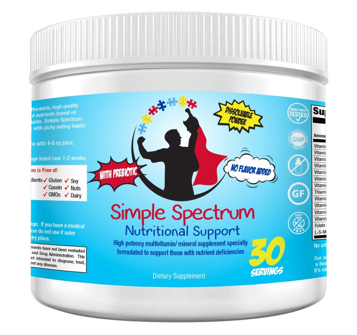Simple Spectrum Supplement Powder - 30 Servings - High-Potency Multivitamin/Mineral for Kids and Adults