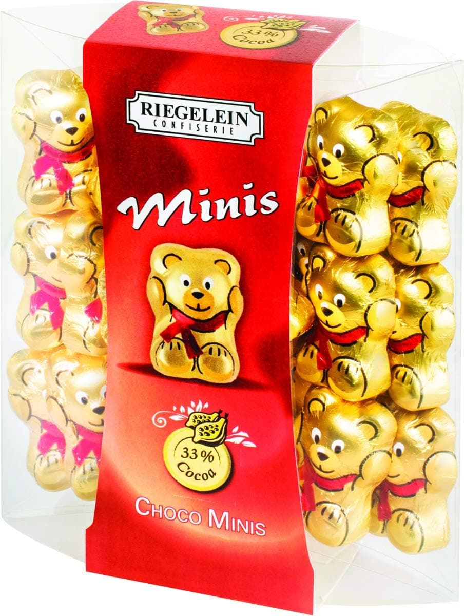 Mini Solid Gold Bears 33% Milk Chocolate Holiday Stocking Stuffer 3.5 oz