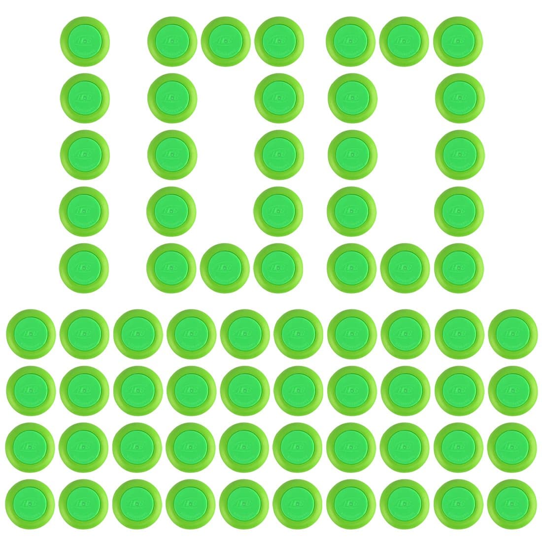PeleusTech Disc Refill Set, 100PCS Soft Refill Disc Bullet Darts for Nerf Vortex Blaster Praxis Nitron Vigilon Proton Ammo Revonix Pyragon Zombie Lumitron Diatron - Green