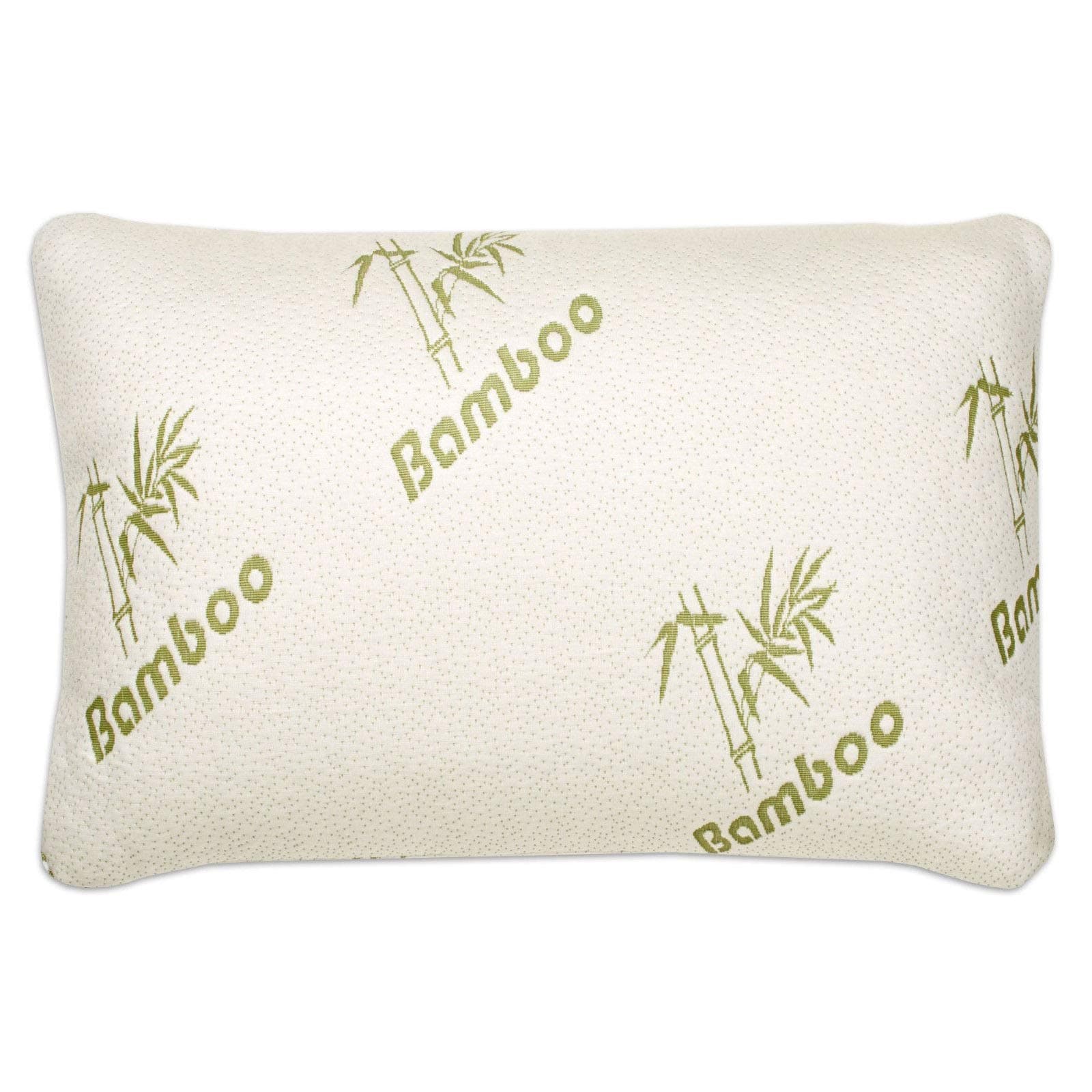 Bamboo Pillow Hollowfibre Filled, Comfort and Soft Pillow - Hypoallergenic Bed Pillow - 1 Pack