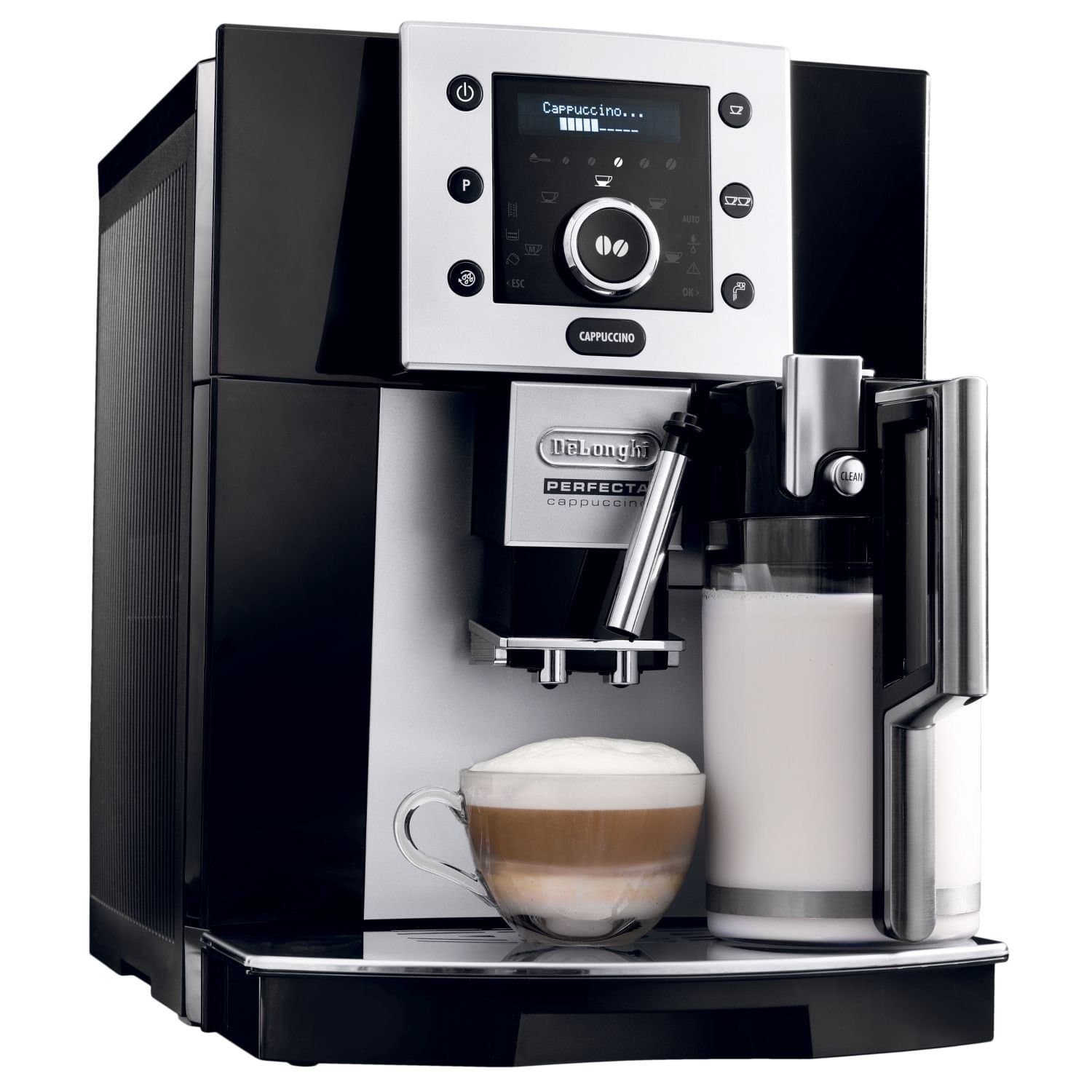 Delonghi ESAM5500B Perfecta Digital Super Automatic Espresso Machine with Cappuccino Function, Black