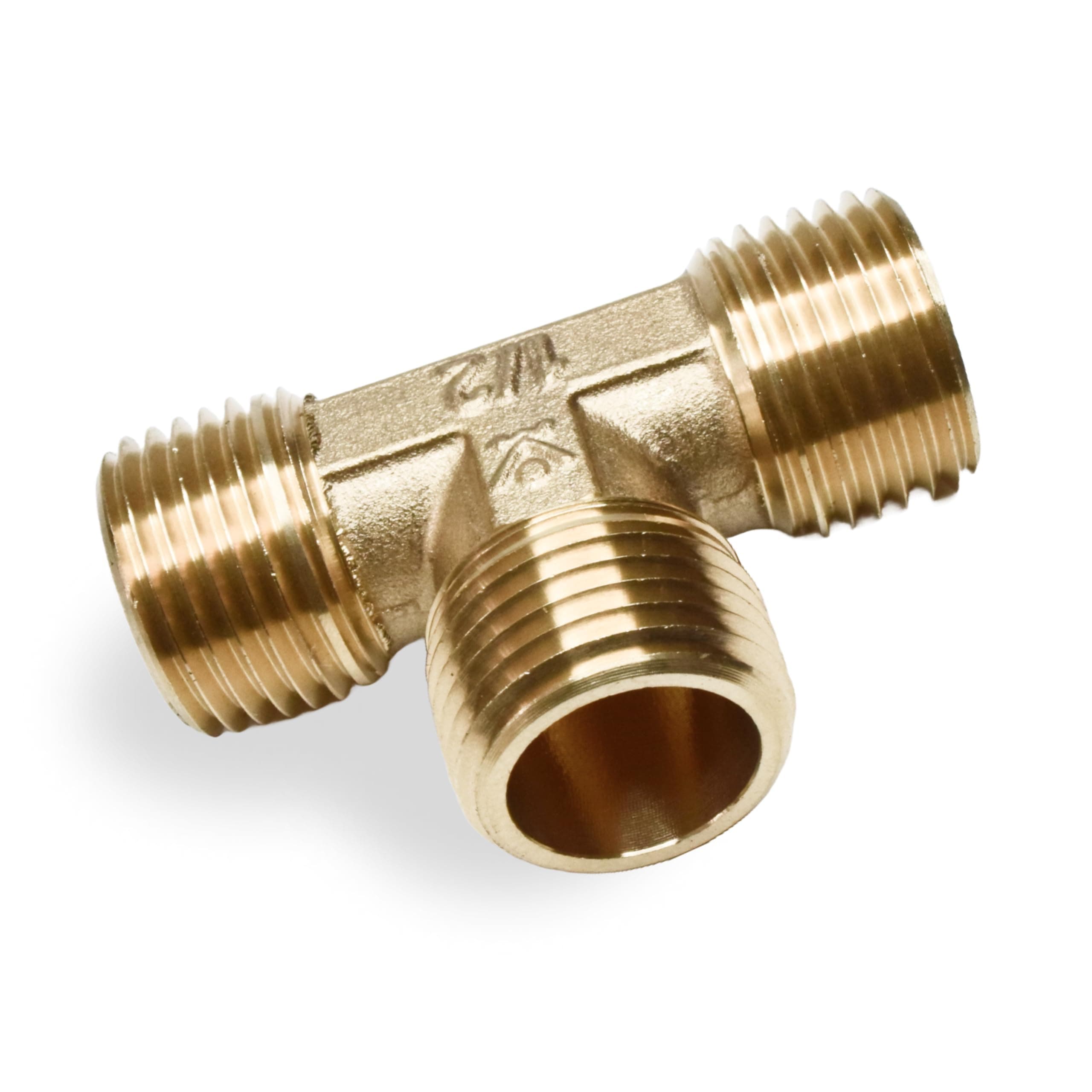 Tee Adapter 1/2" Male x 1/2" Male x 1/2" Male Pipe Thread Adapter Fittings Brass Connector T Adapter