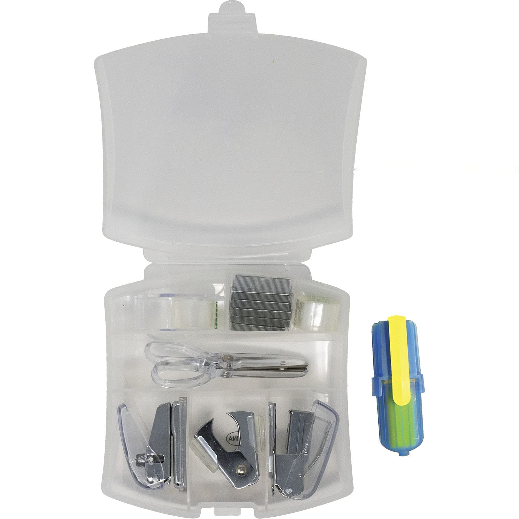 Portable Mini Travel Stationery Office Kit 8 in 1 Set (Clear)