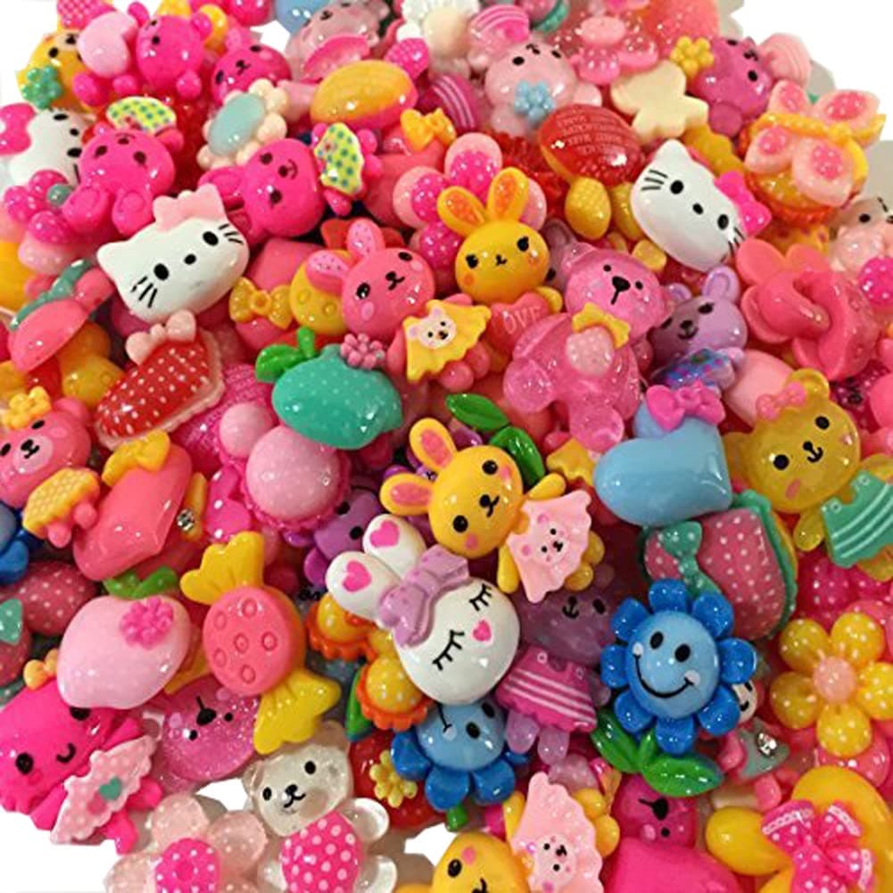 Incredible art Mixed lot Cartoon and animal Resin Flatback cute Cabochons Decoden Pieces,20pc per packet.