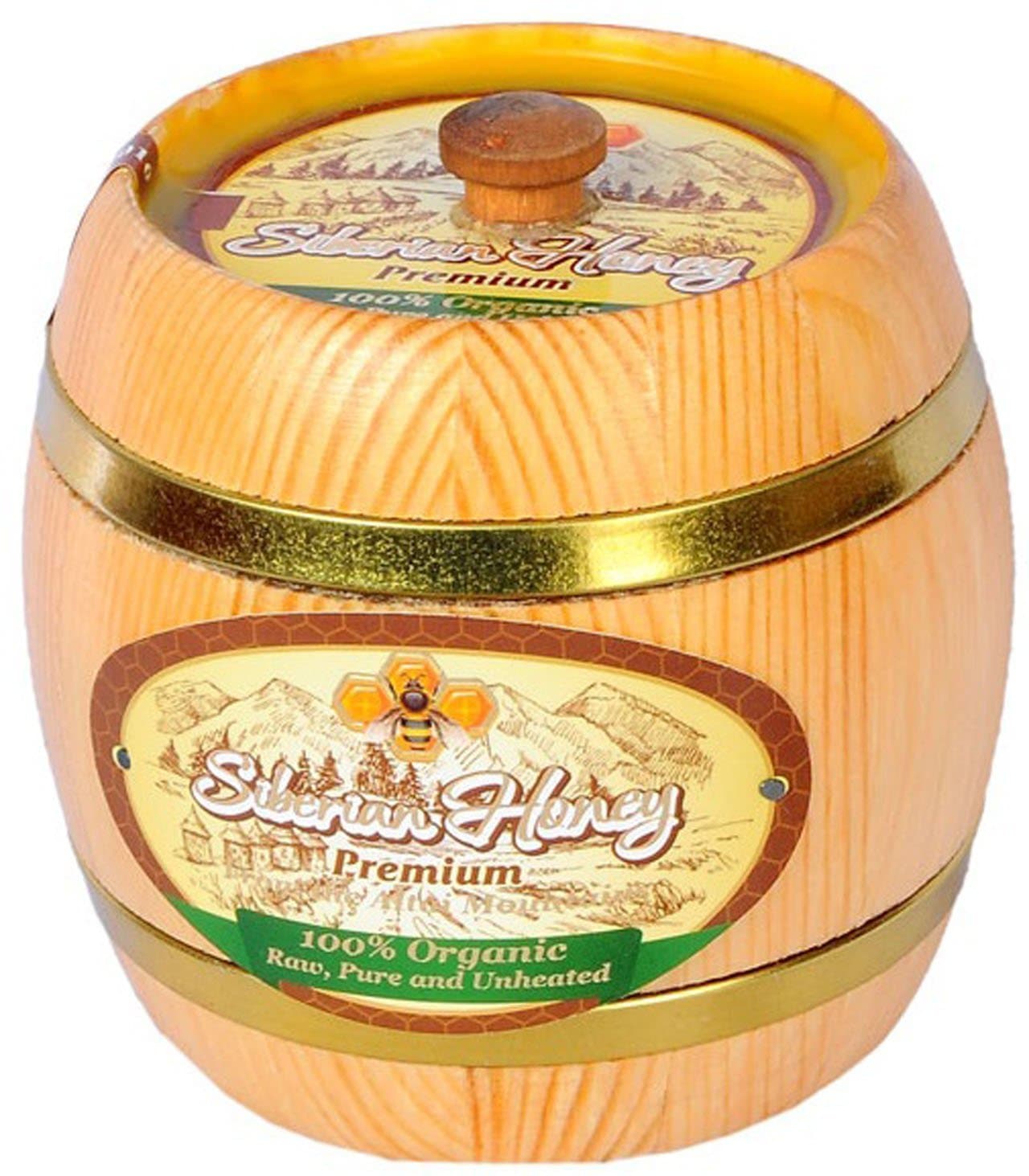 Siberian Premium Honey-100% Raw, Pure, Natural, NON-GMO, Unheated, Unprocessed (Pesticide, Antibiotic & Gluten FREE) - 1LB