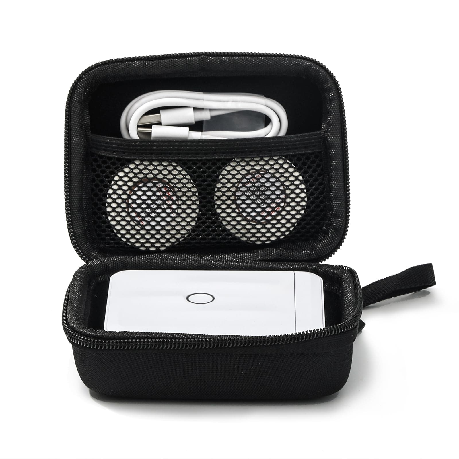 NIIMBOT Case Compatible with D110/D11/D101 Label Maker, Carrying Storage Holder Organizer for Labeler Makers Printer & Labeling Tapes, Box with Mesh Pocket for Labeler Accessories (Case Only)