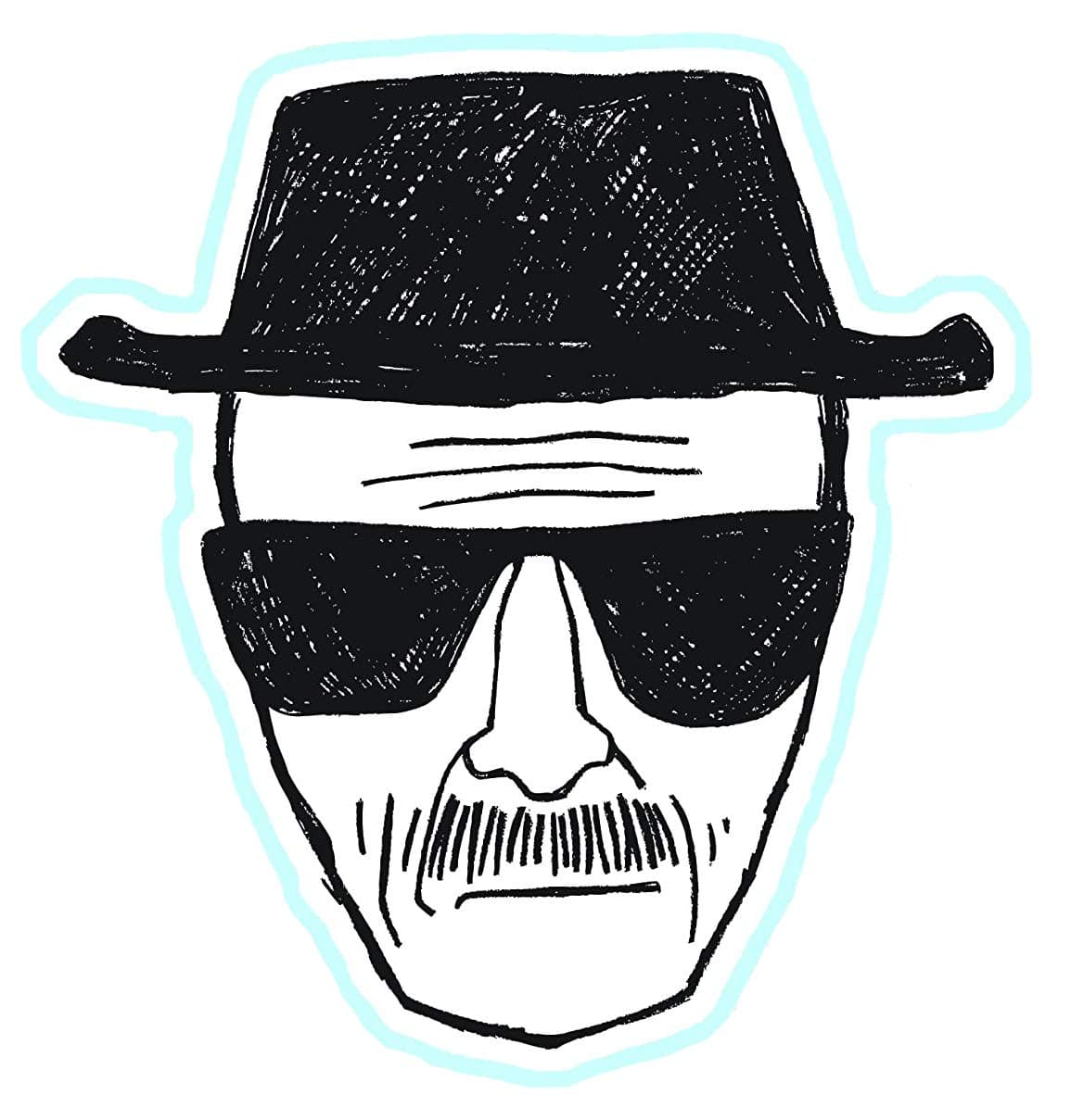 Breaking Bad Heisenberg Drawing Sticker Decal
