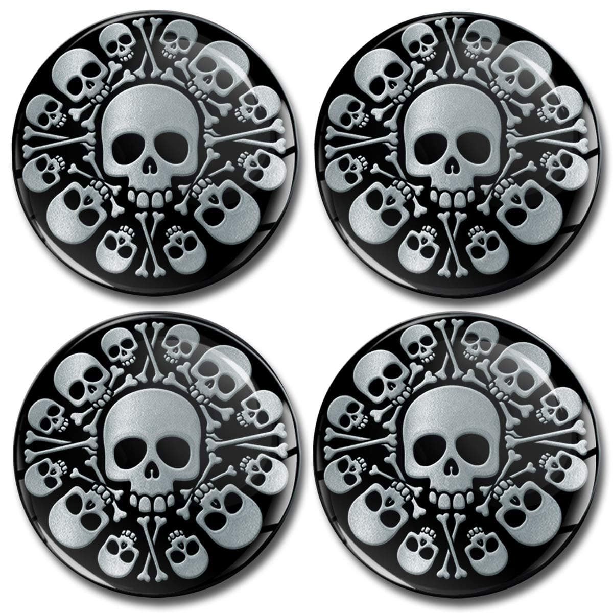 4 x 60mm 3D Domed Car Wheel Centre Rims Silver Stickers Decals for Caps Vehicle Auto Tuning Emblem A 9860